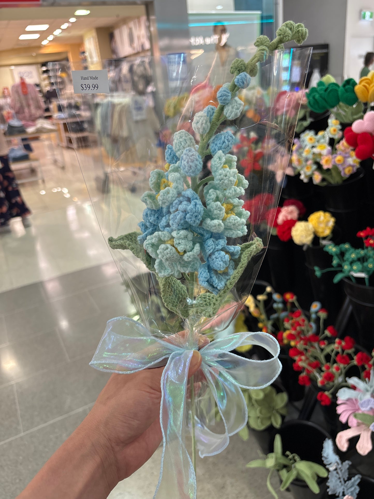 handmade crochet Delphinium flower