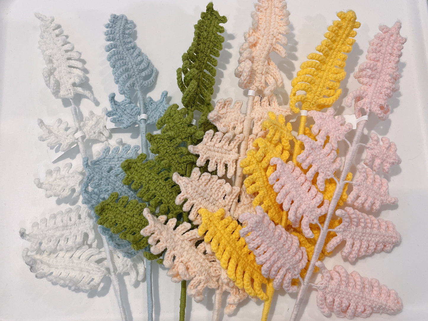 Handmade Crochet Fern Leaves