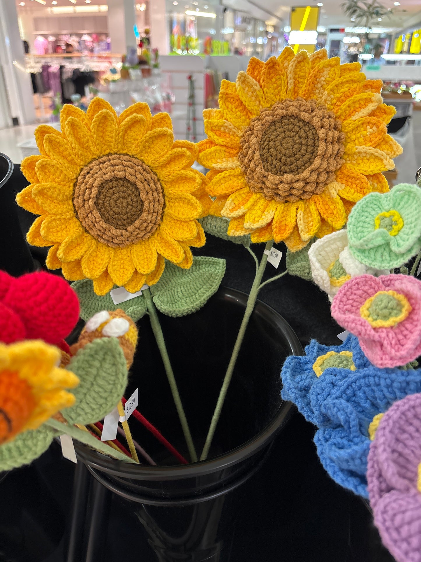 handmade crochet sunflower