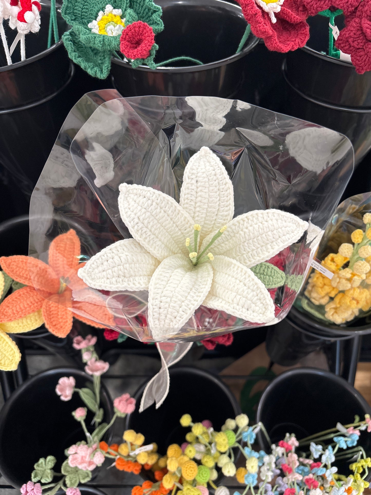 Handmade crochet lily flower