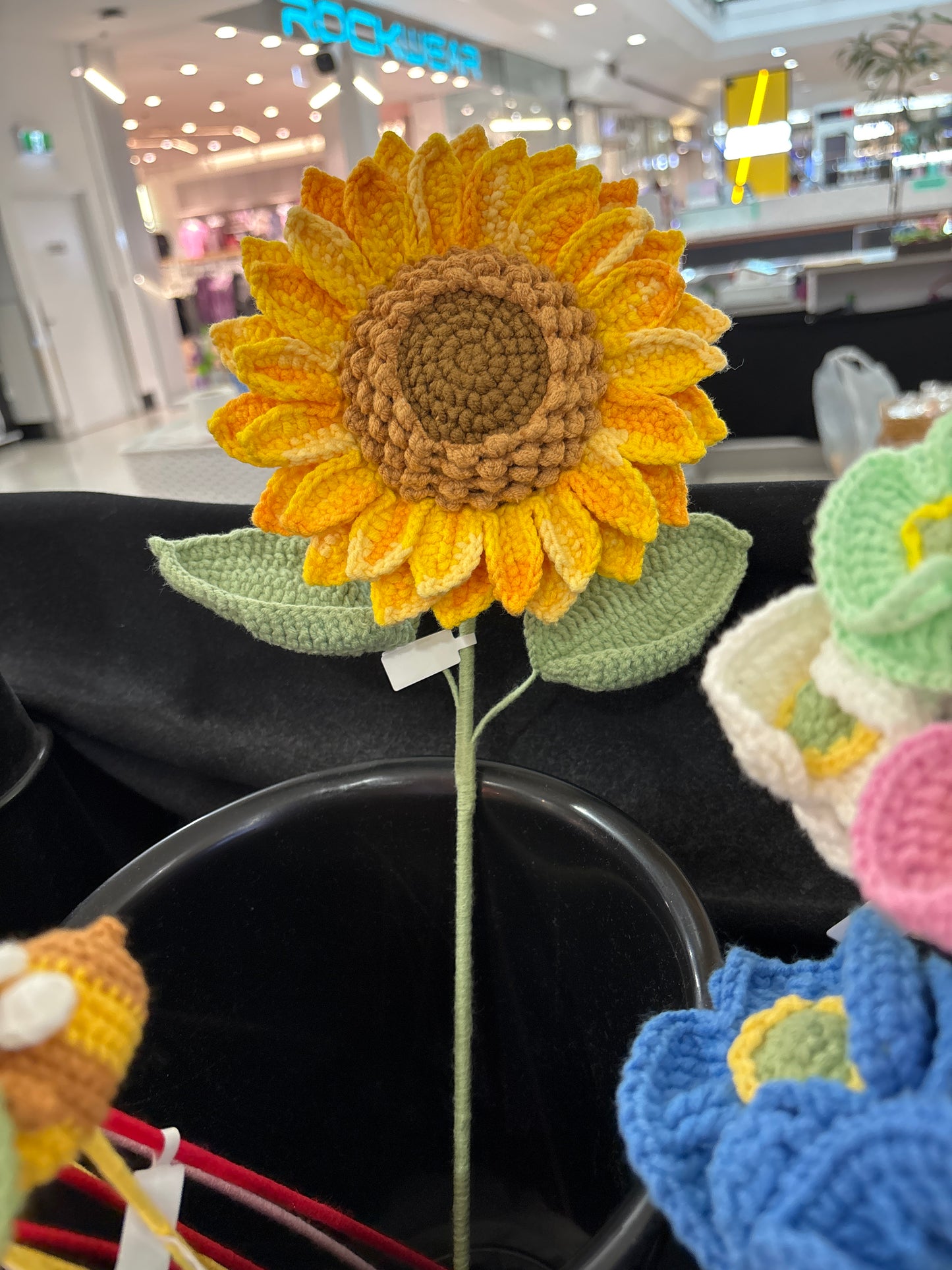 handmade crochet sunflower