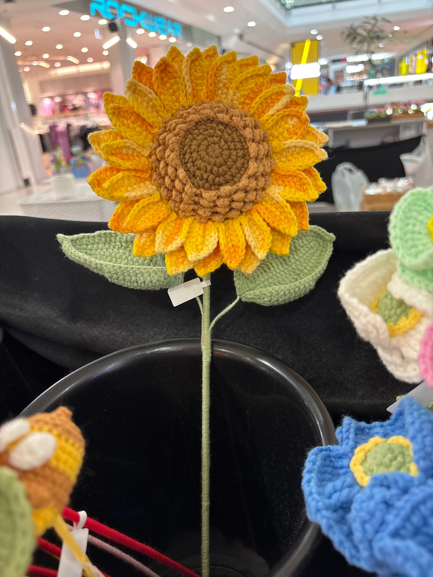handmade crochet sunflower