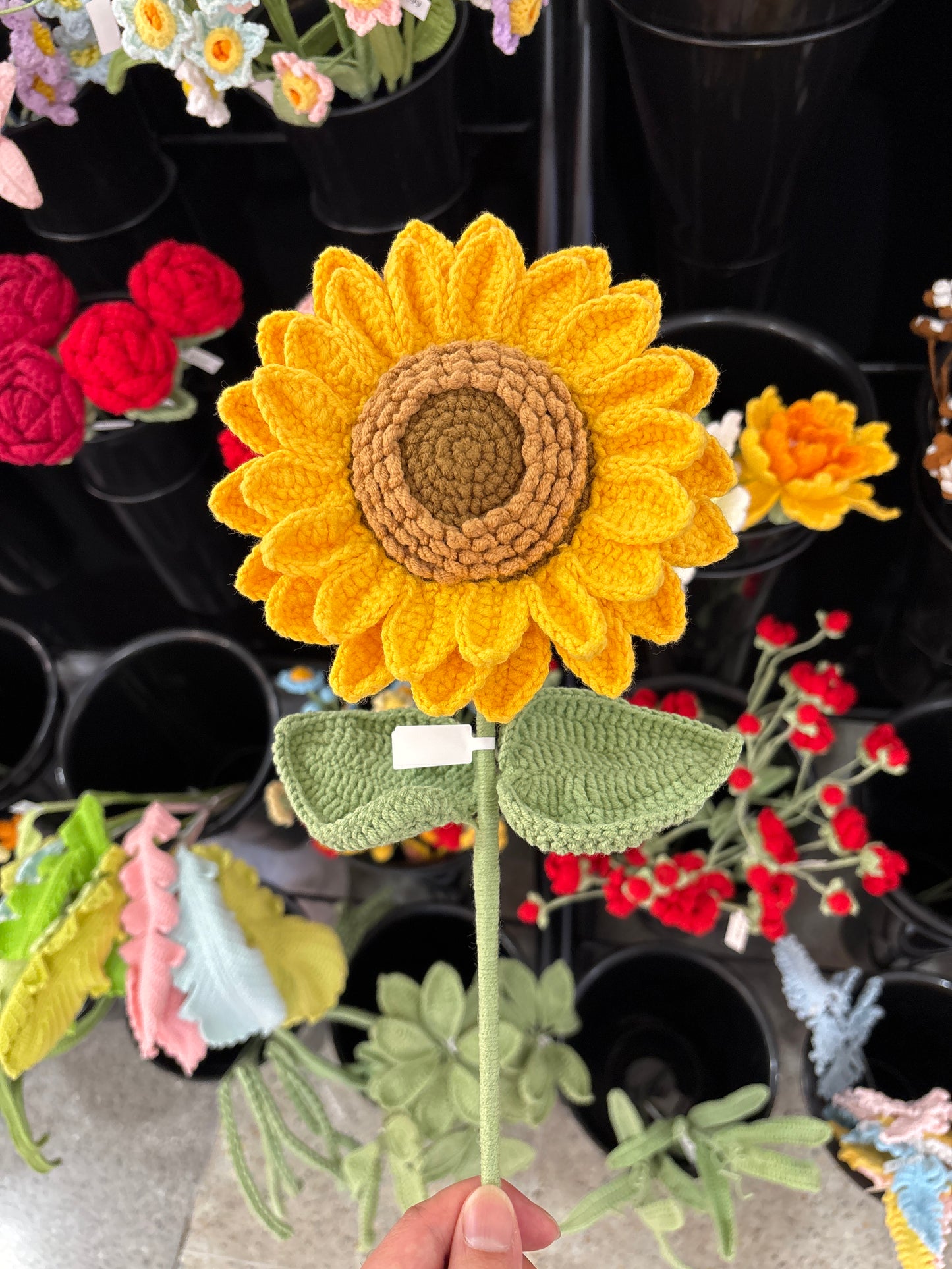 handmade crochet sunflower
