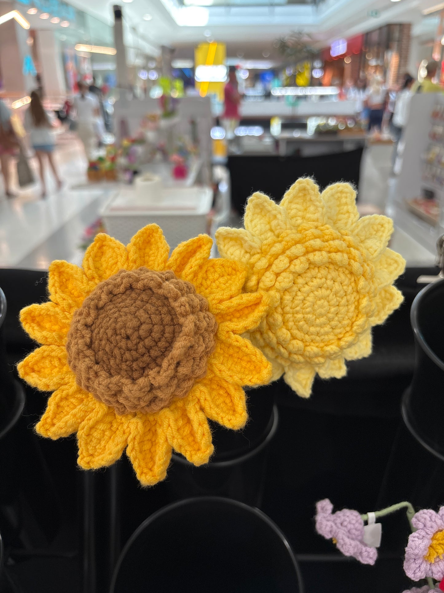 handmade crochet sunflower