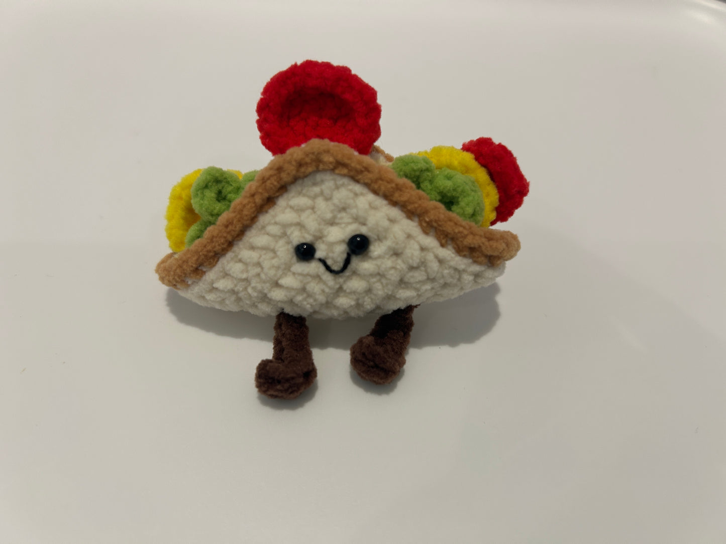 Handmade crochet Sandwich keychain