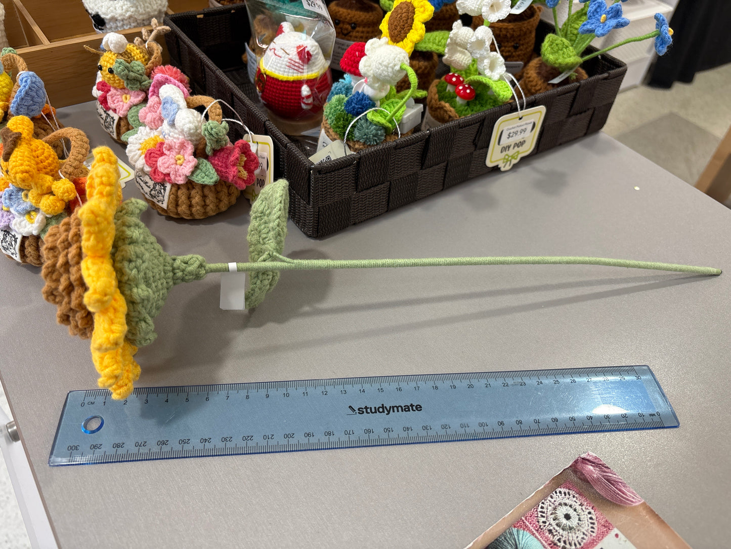 handmade crochet sunflower
