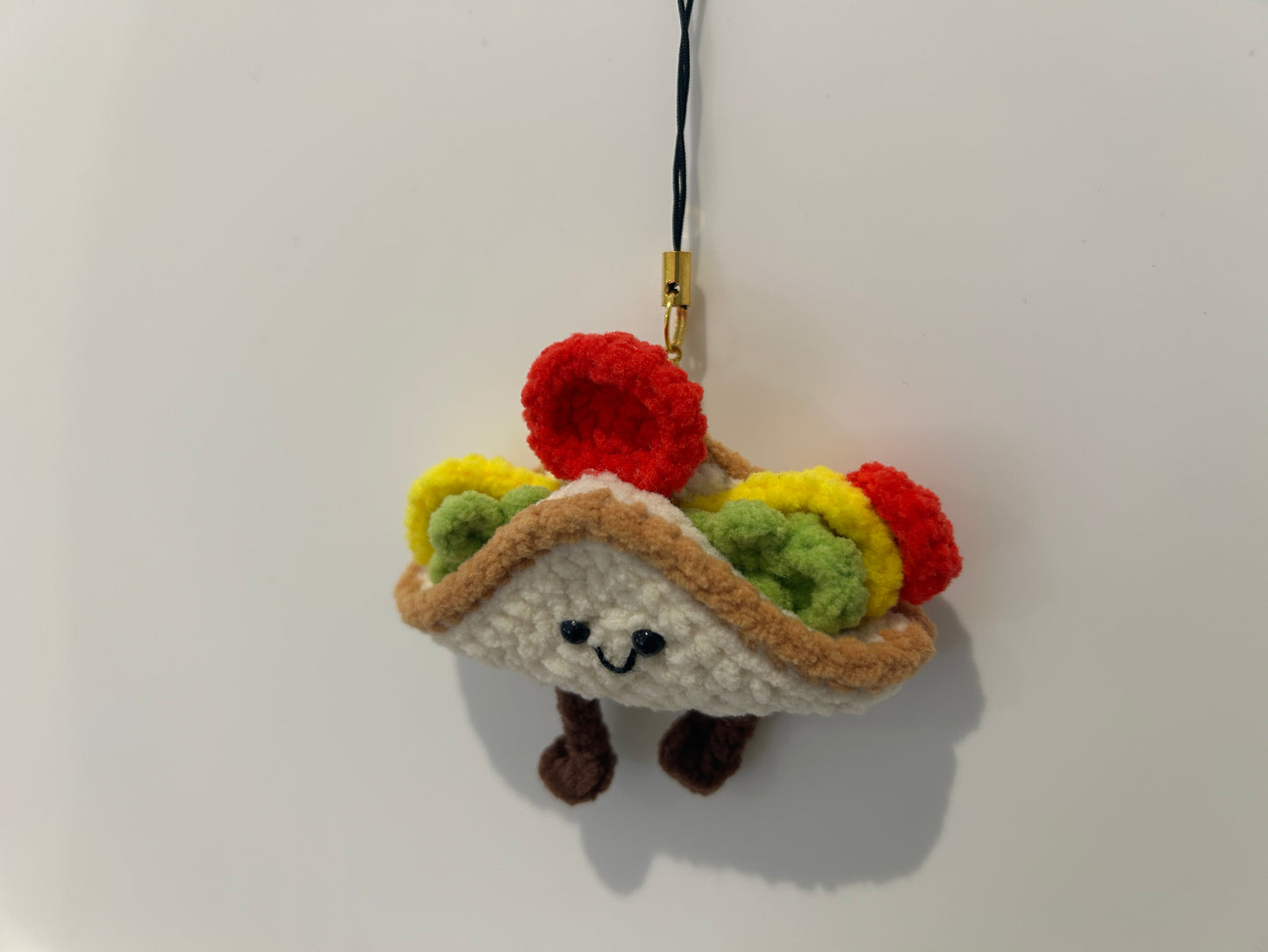 Handmade crochet Sandwich keychain