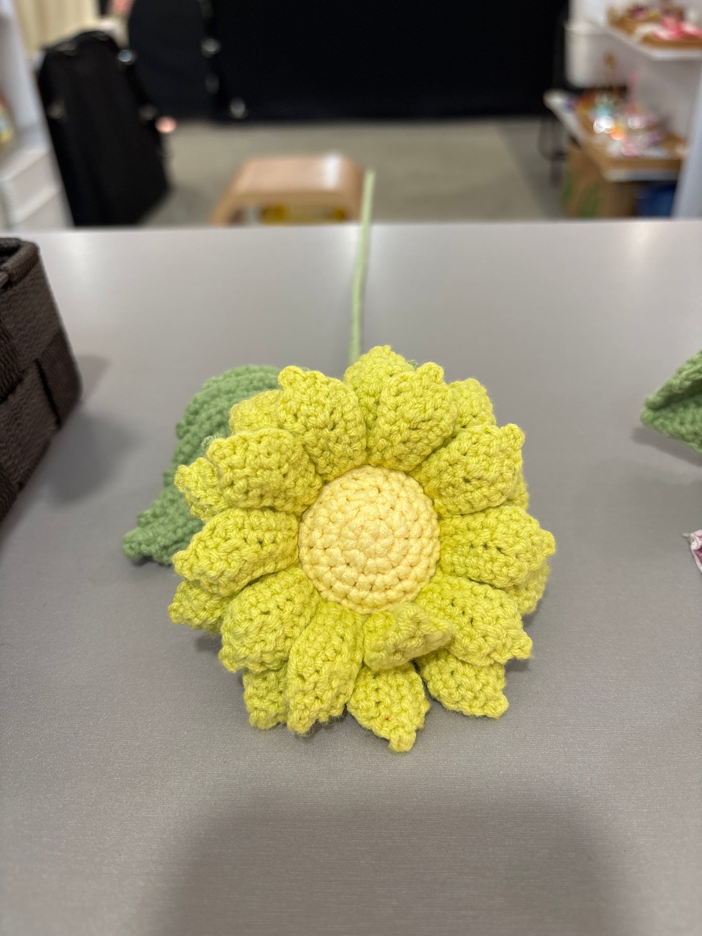handmade crochet sunflower
