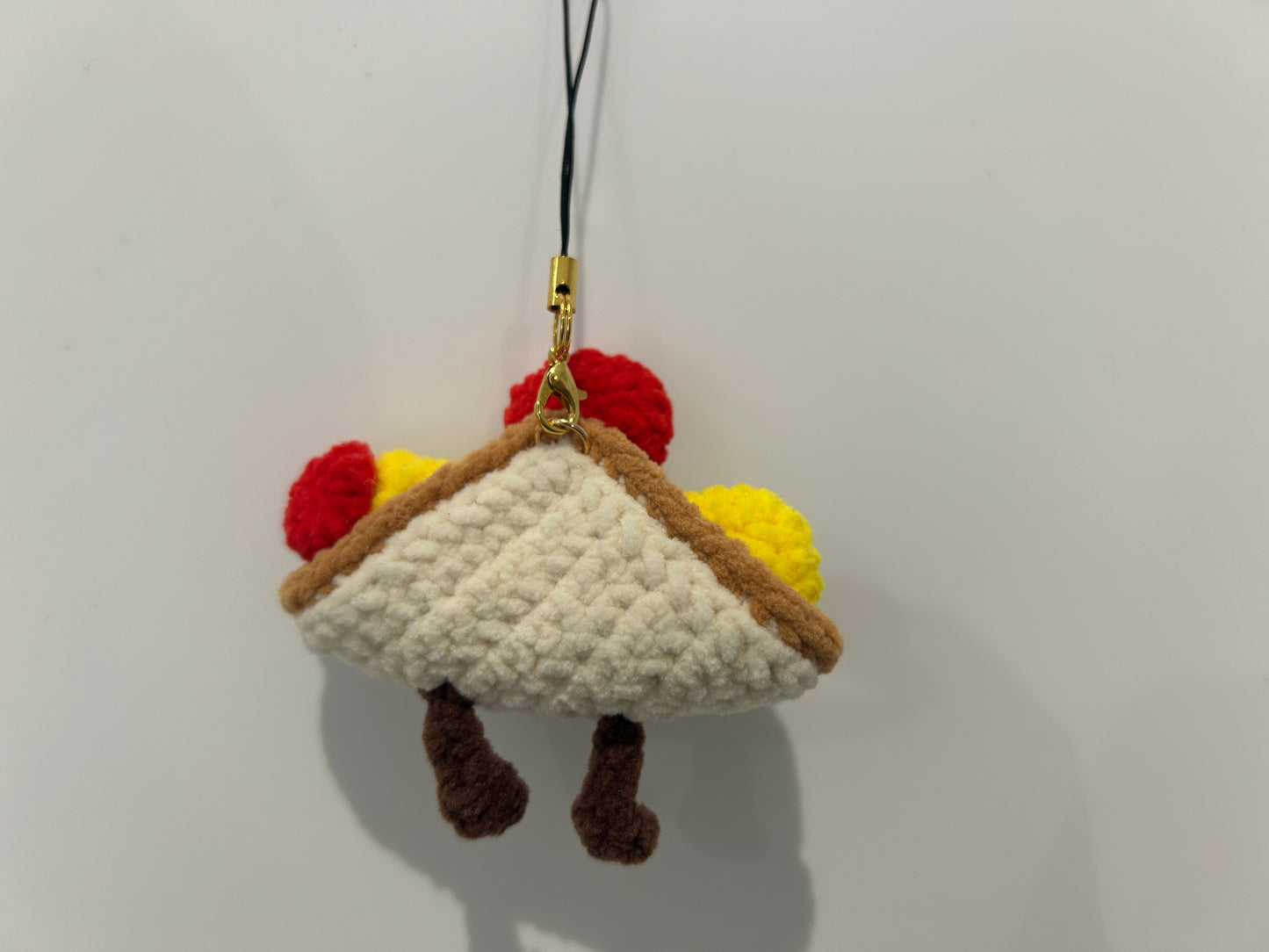 Handmade crochet Sandwich keychain