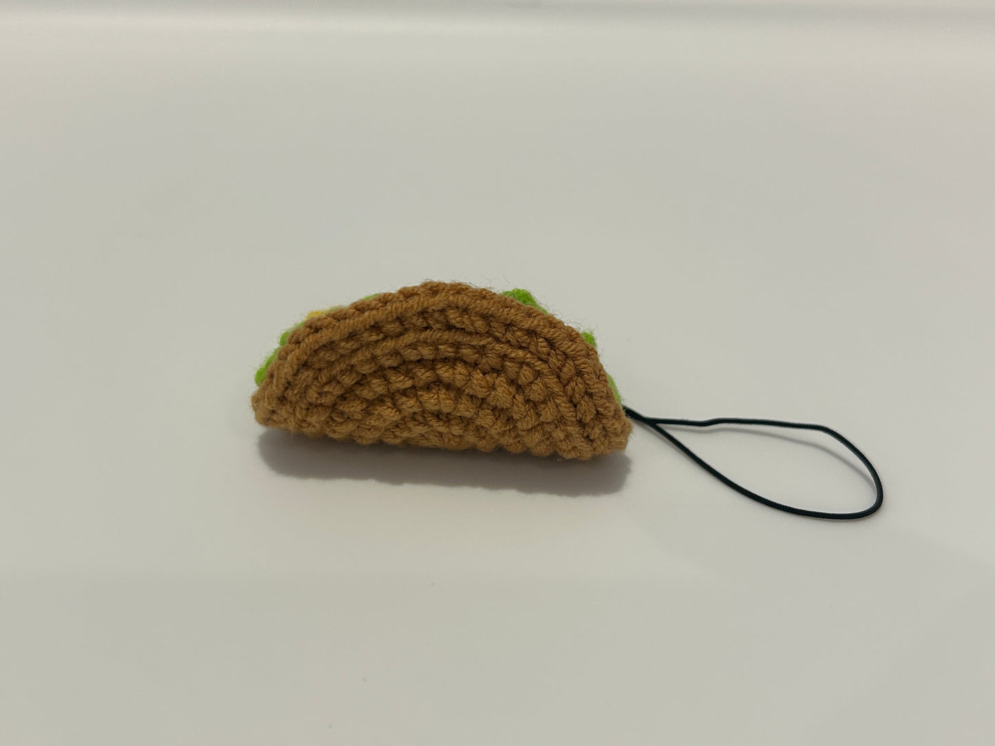 Handmade crochet hot dag keychain
