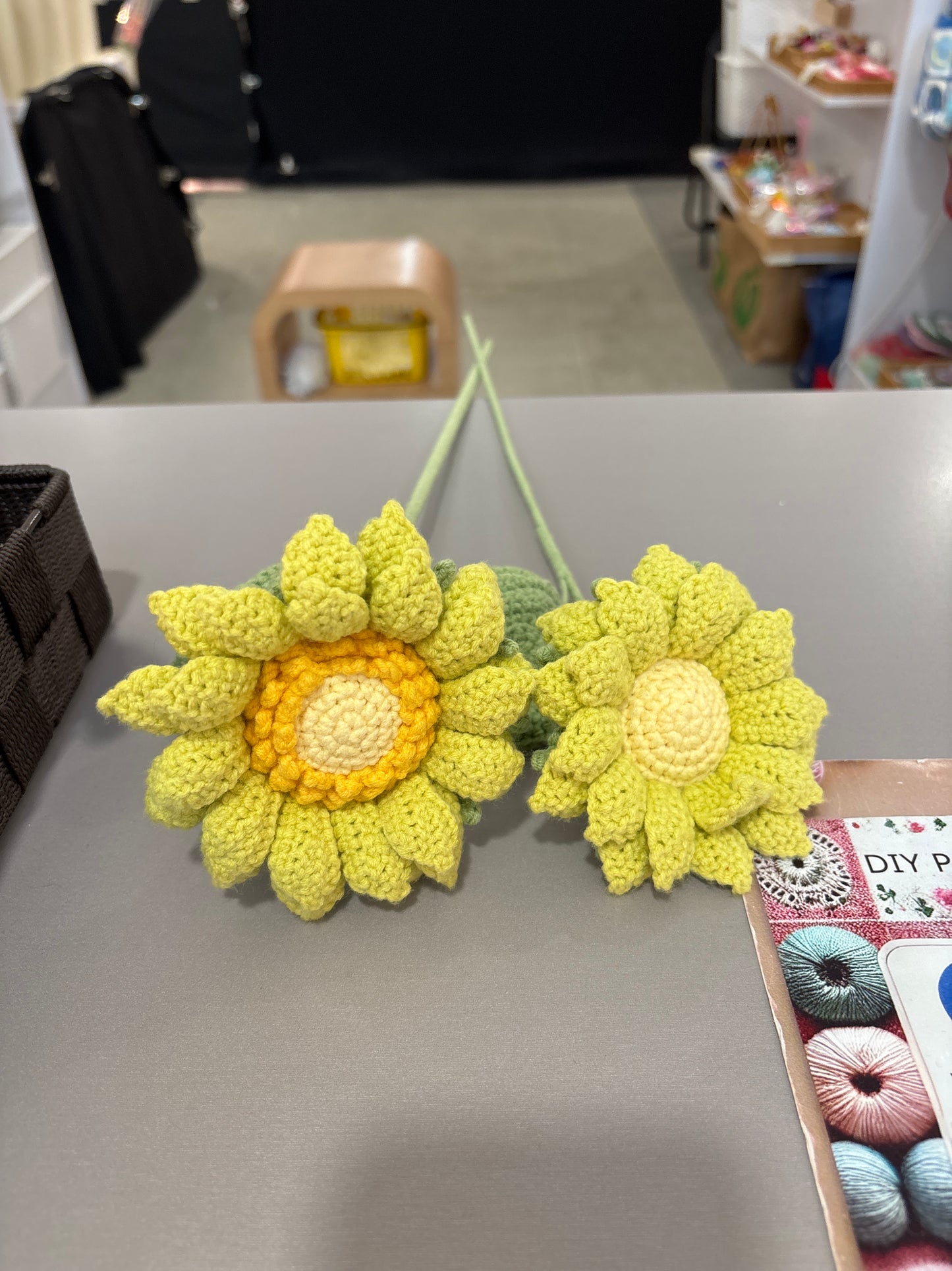 handmade crochet sunflower