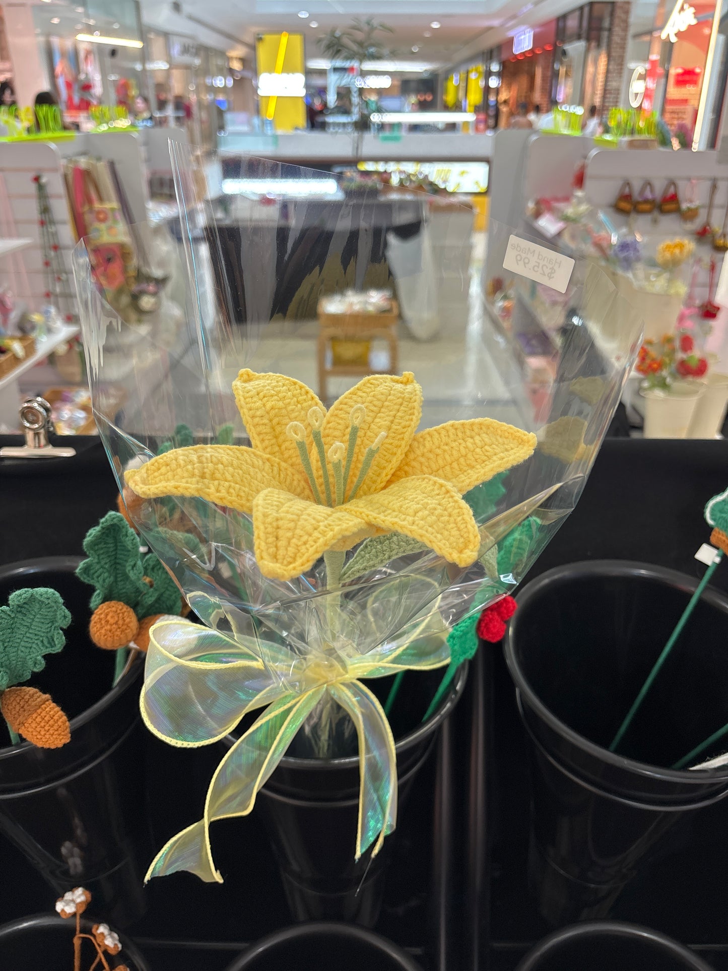 Handmade crochet lily flower