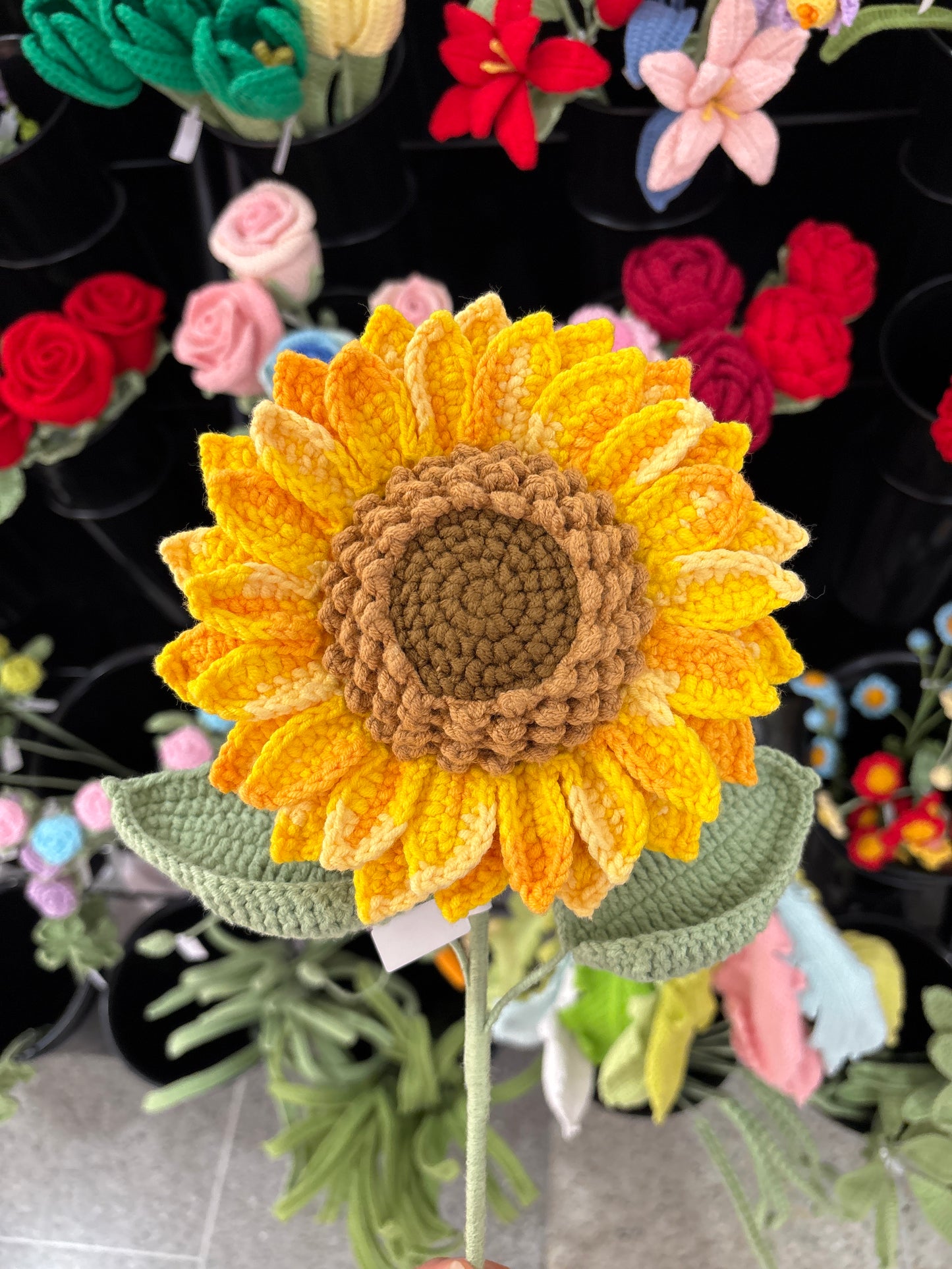 handmade crochet sunflower
