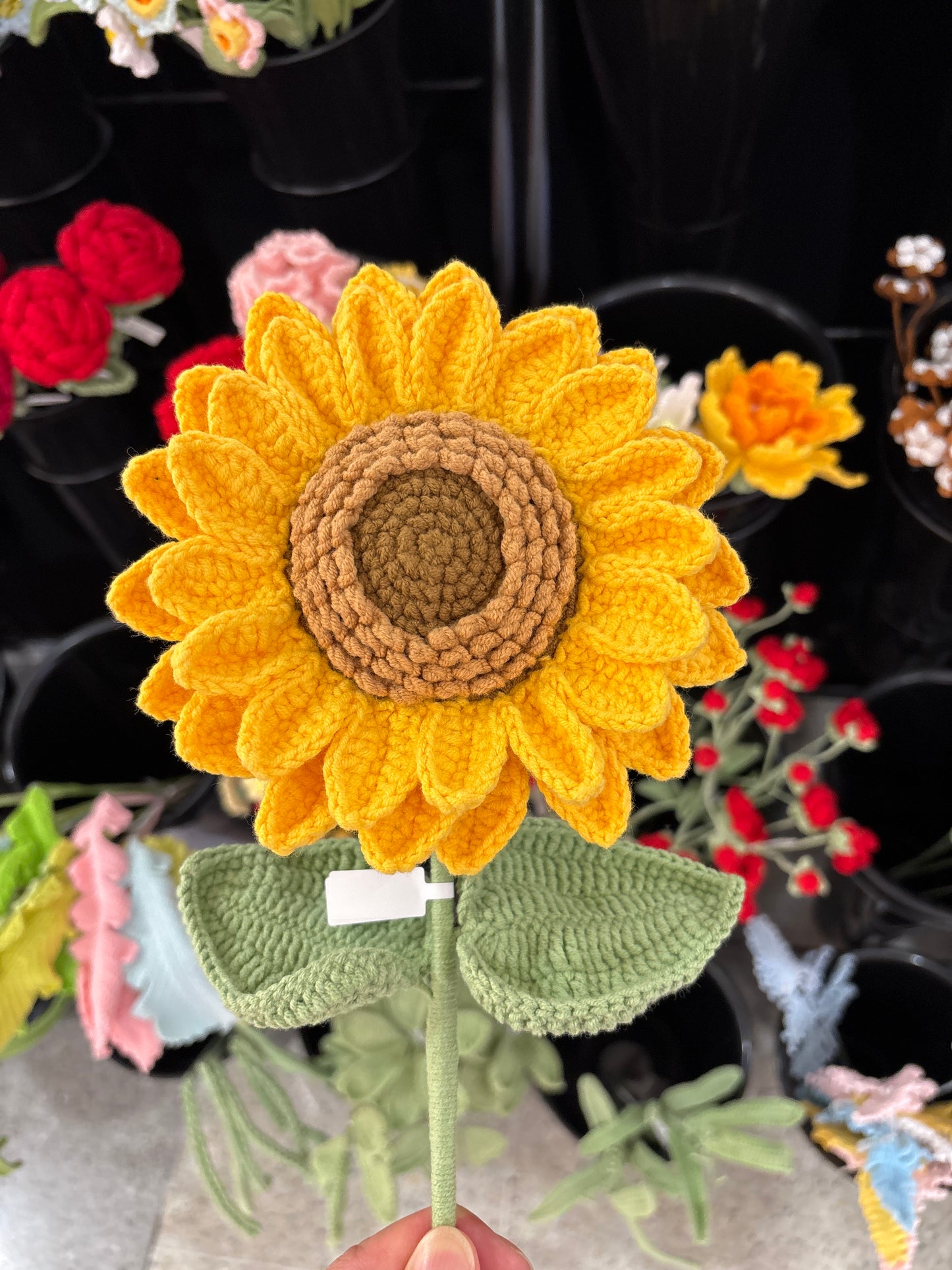 handmade crochet sunflower