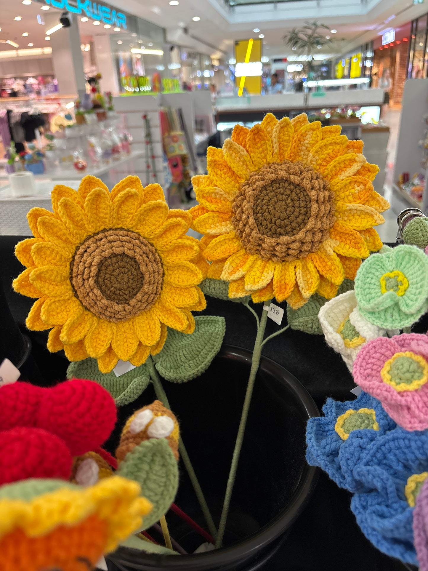 handmade crochet sunflower
