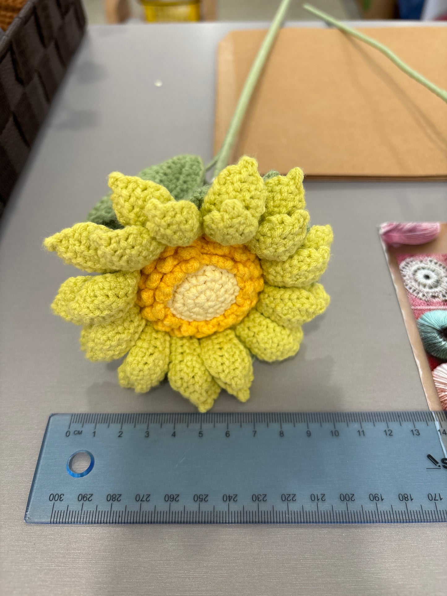 handmade crochet sunflower
