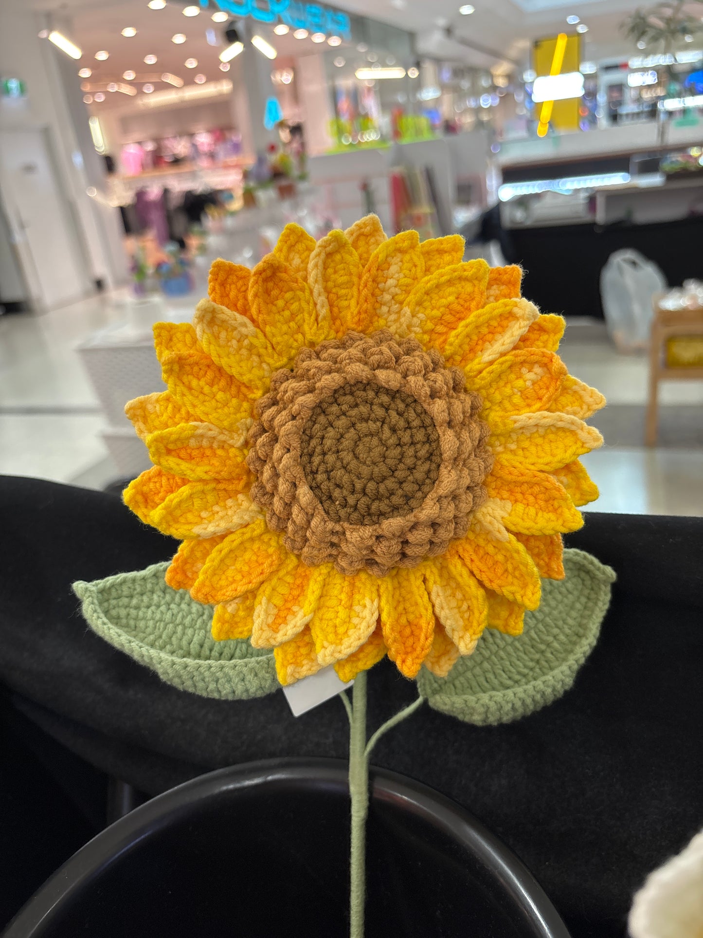 handmade crochet sunflower