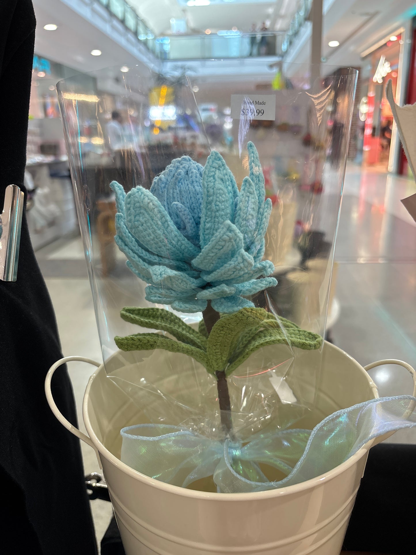 handmade crochet Protea King flower
