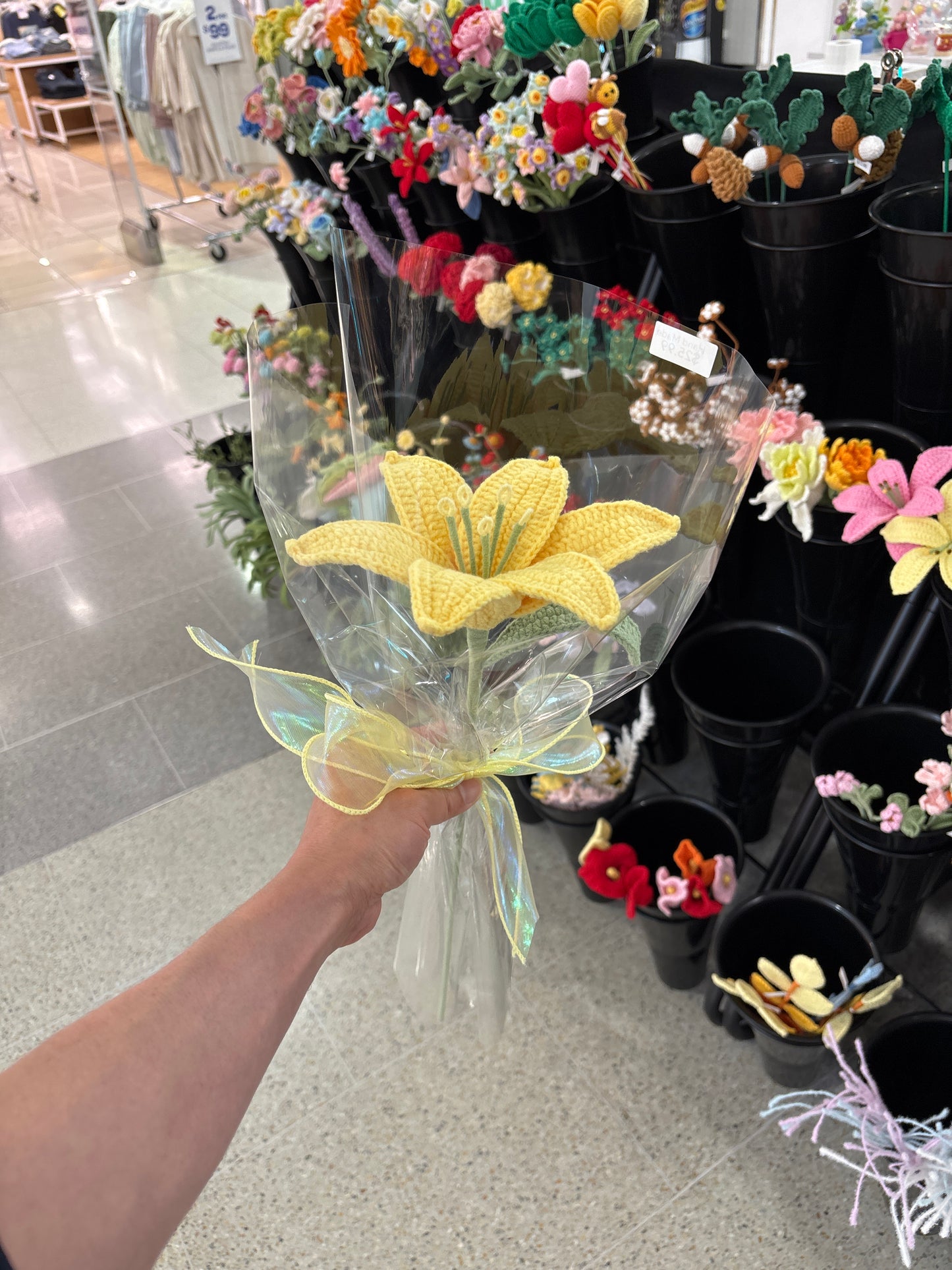 Handmade crochet lily flower