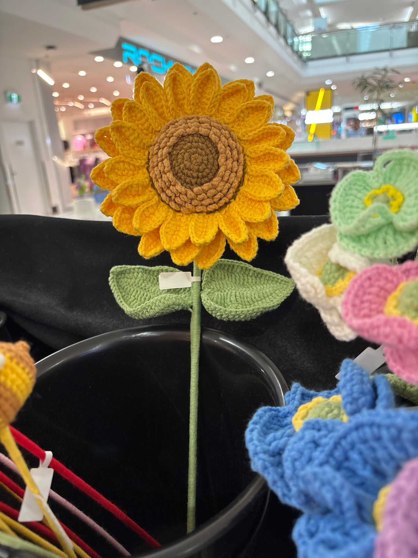 handmade crochet sunflower