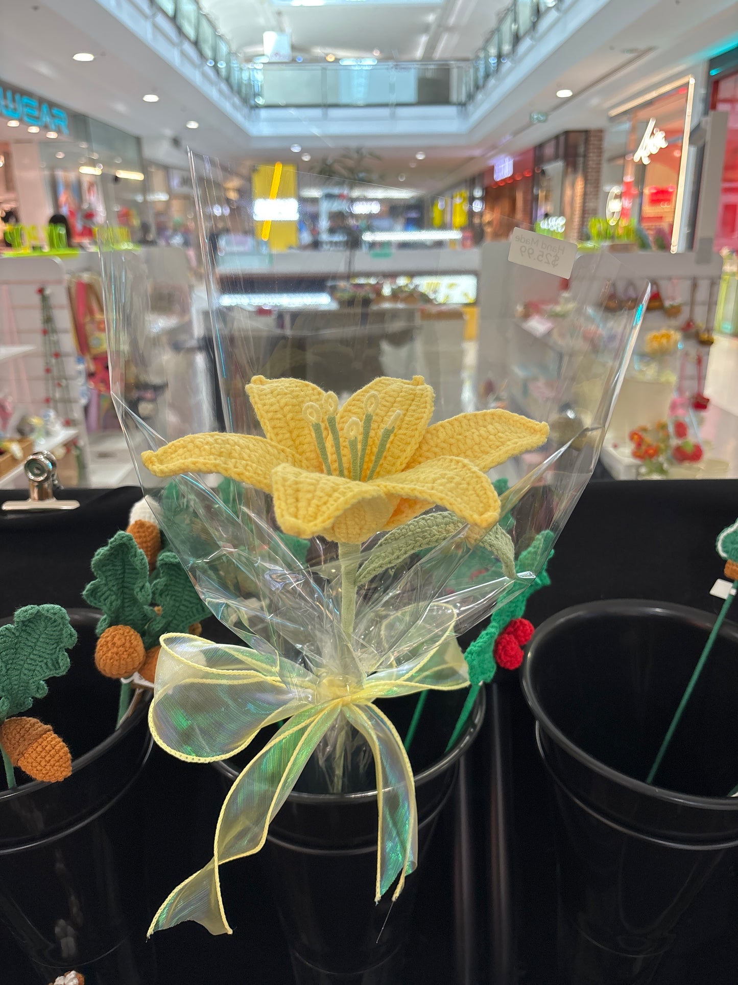 Handmade crochet lily flower
