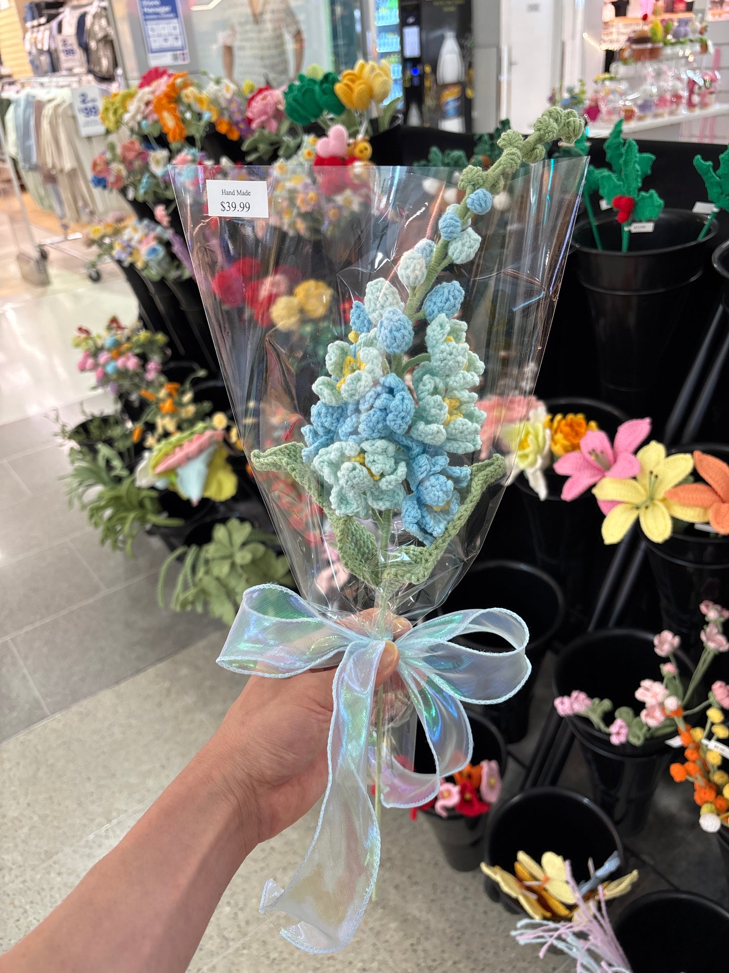 handmade crochet Delphinium flower