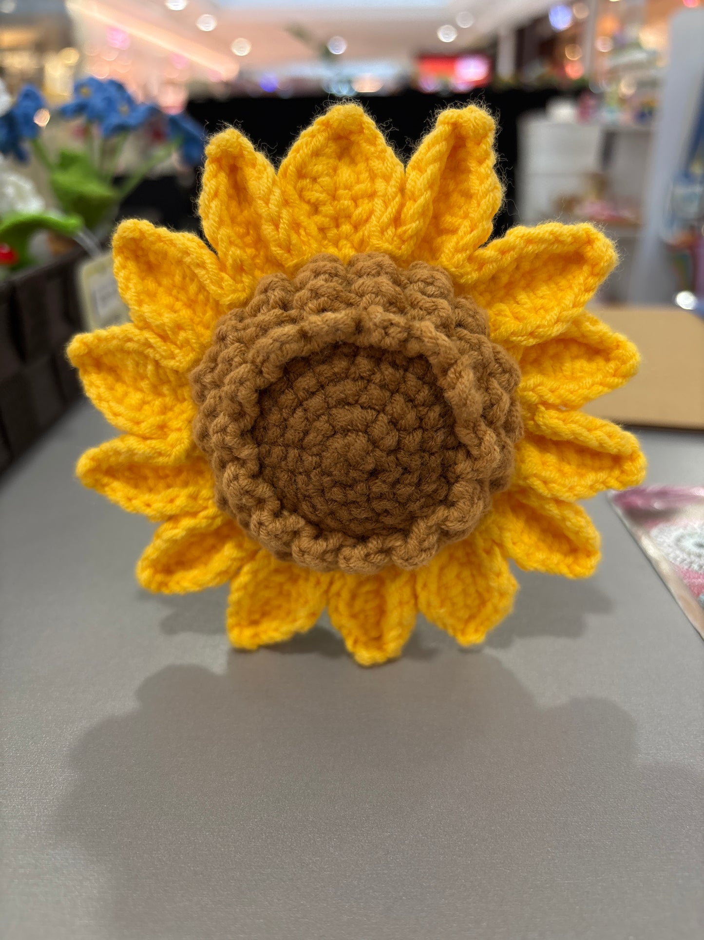handmade crochet sunflower