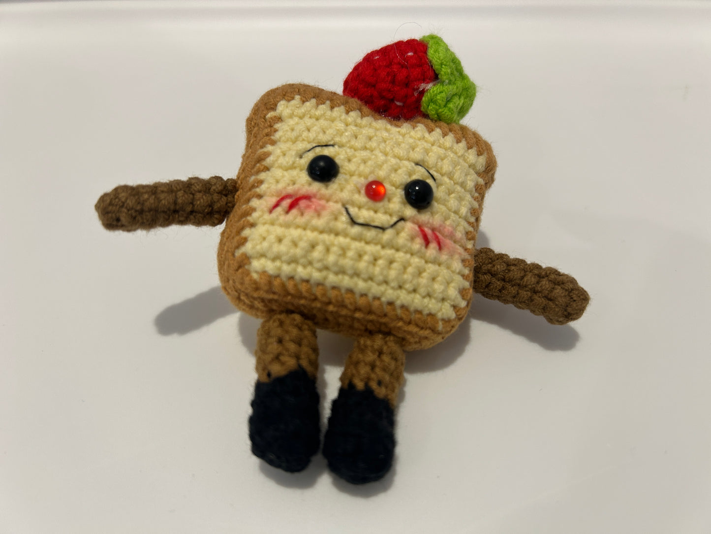 Handmade corchet Bread Man Keychain