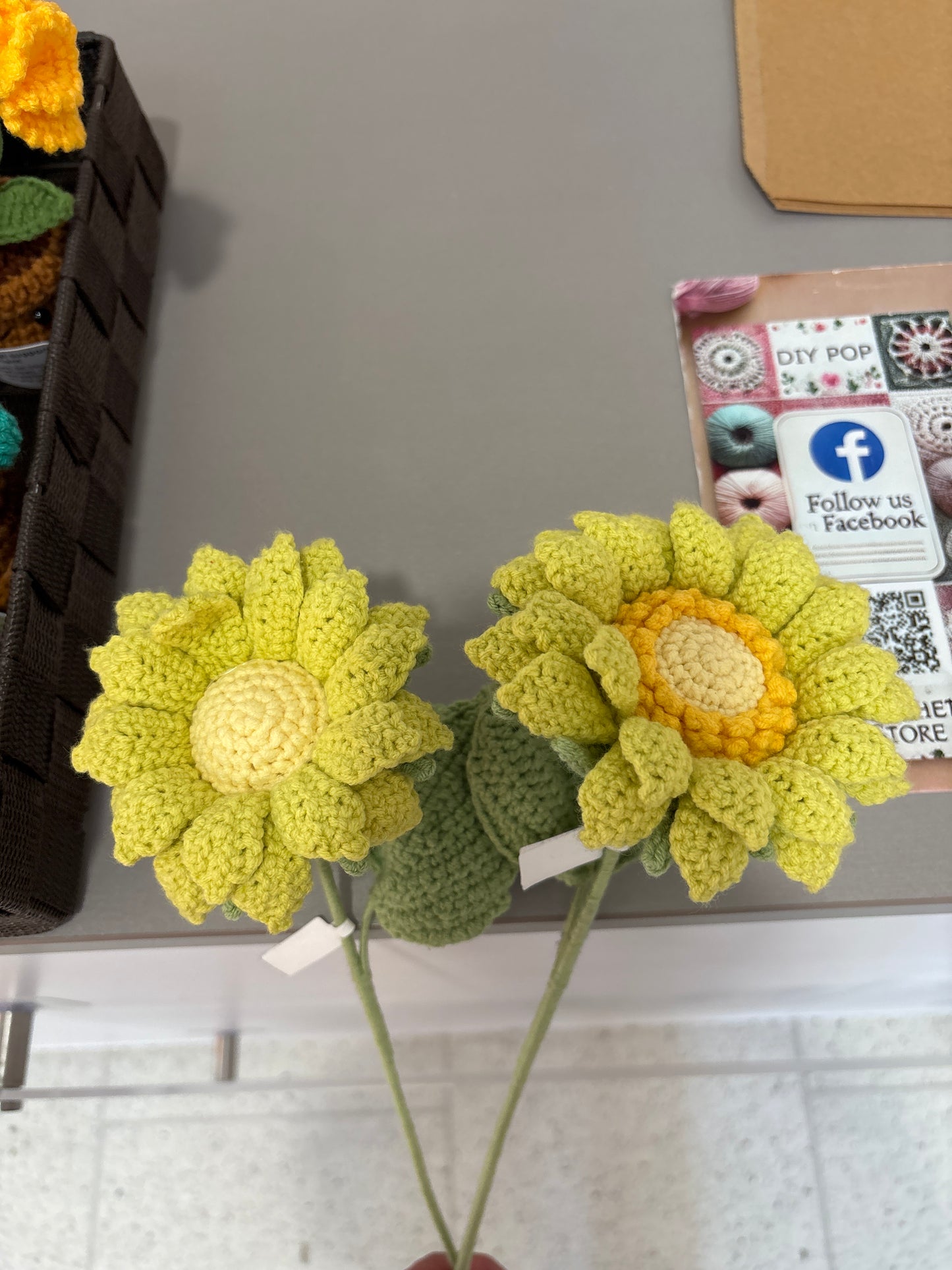 handmade crochet sunflower