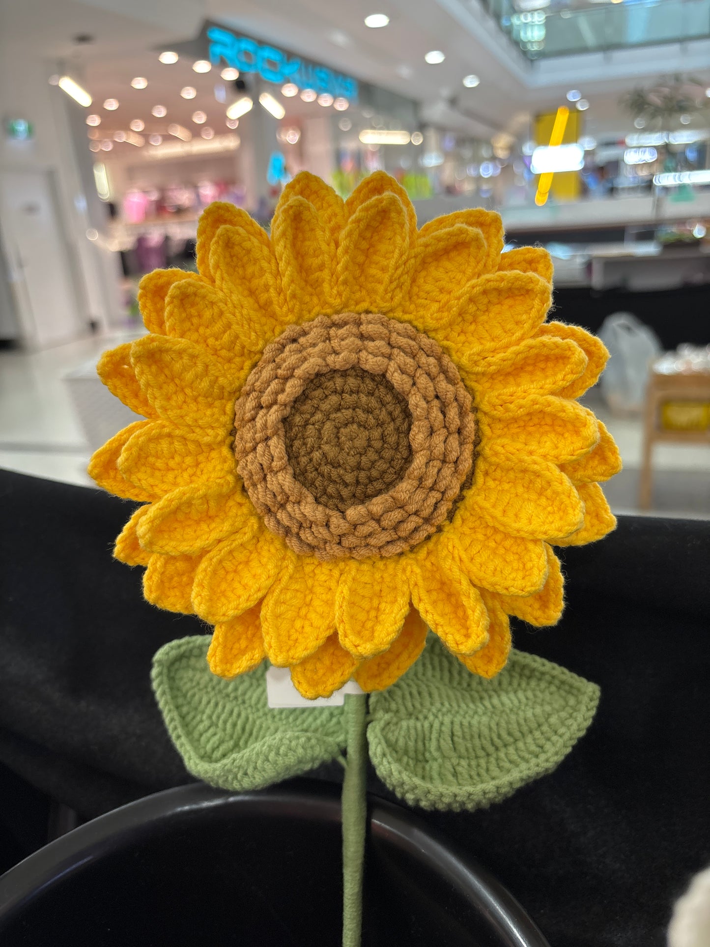 handmade crochet sunflower
