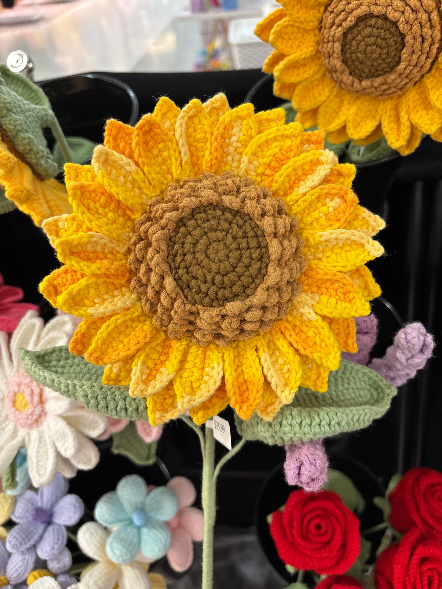 handmade crochet sunflower