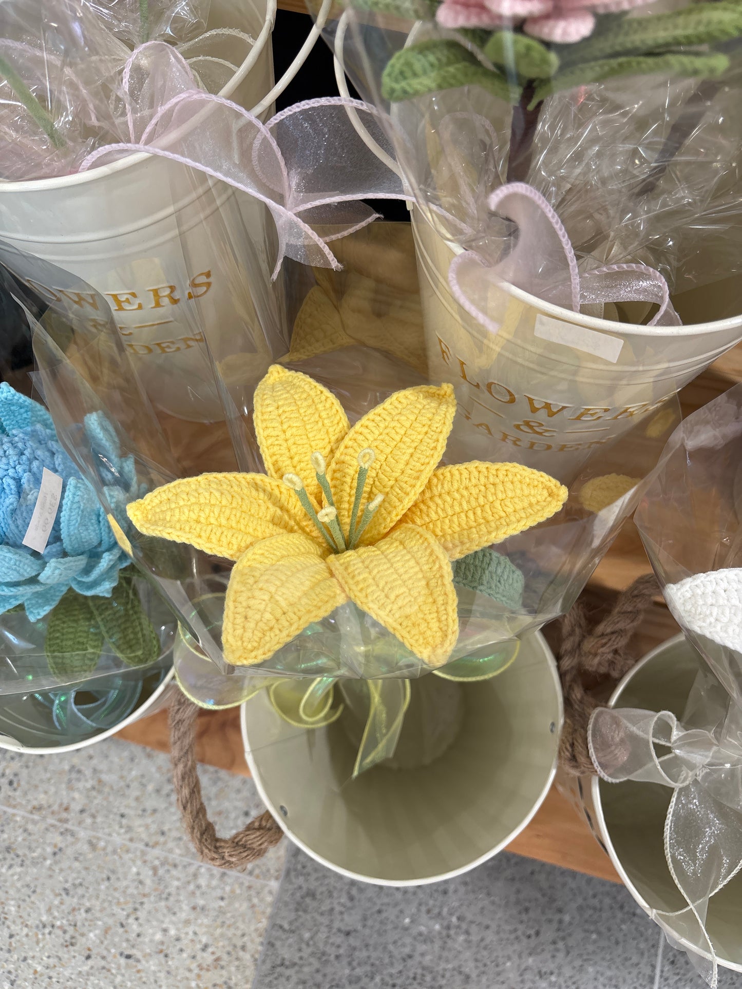 Handmade crochet lily flower
