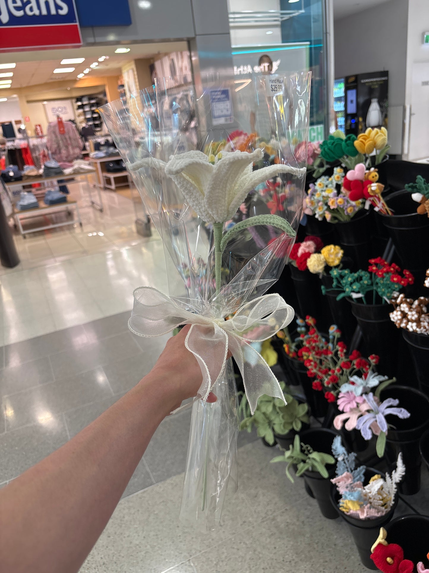 Handmade crochet lily flower