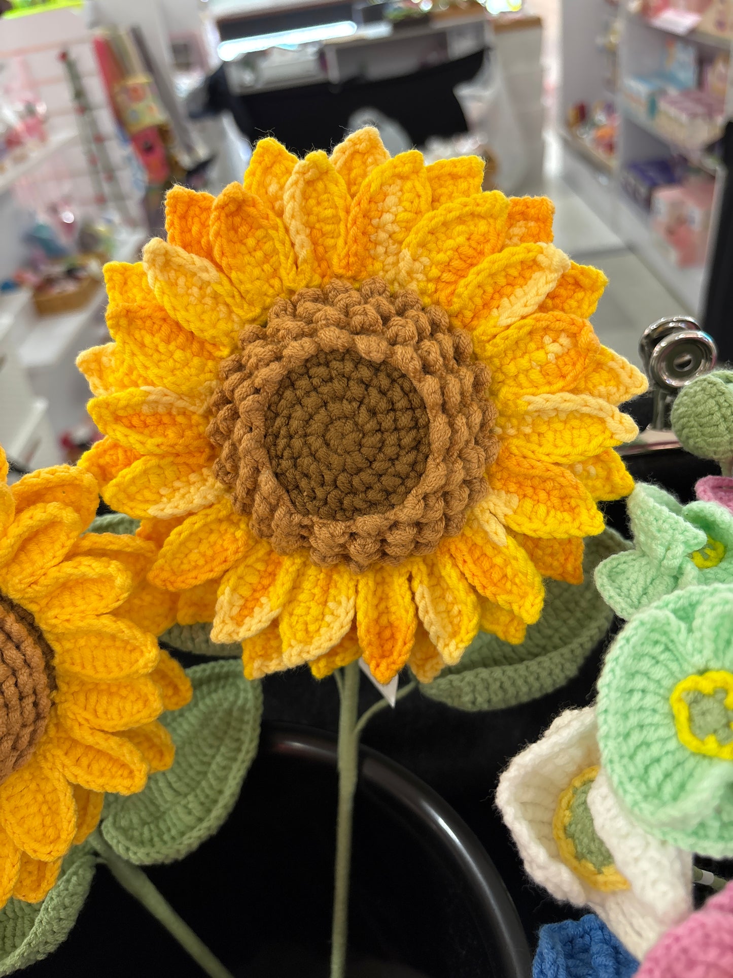 handmade crochet sunflower