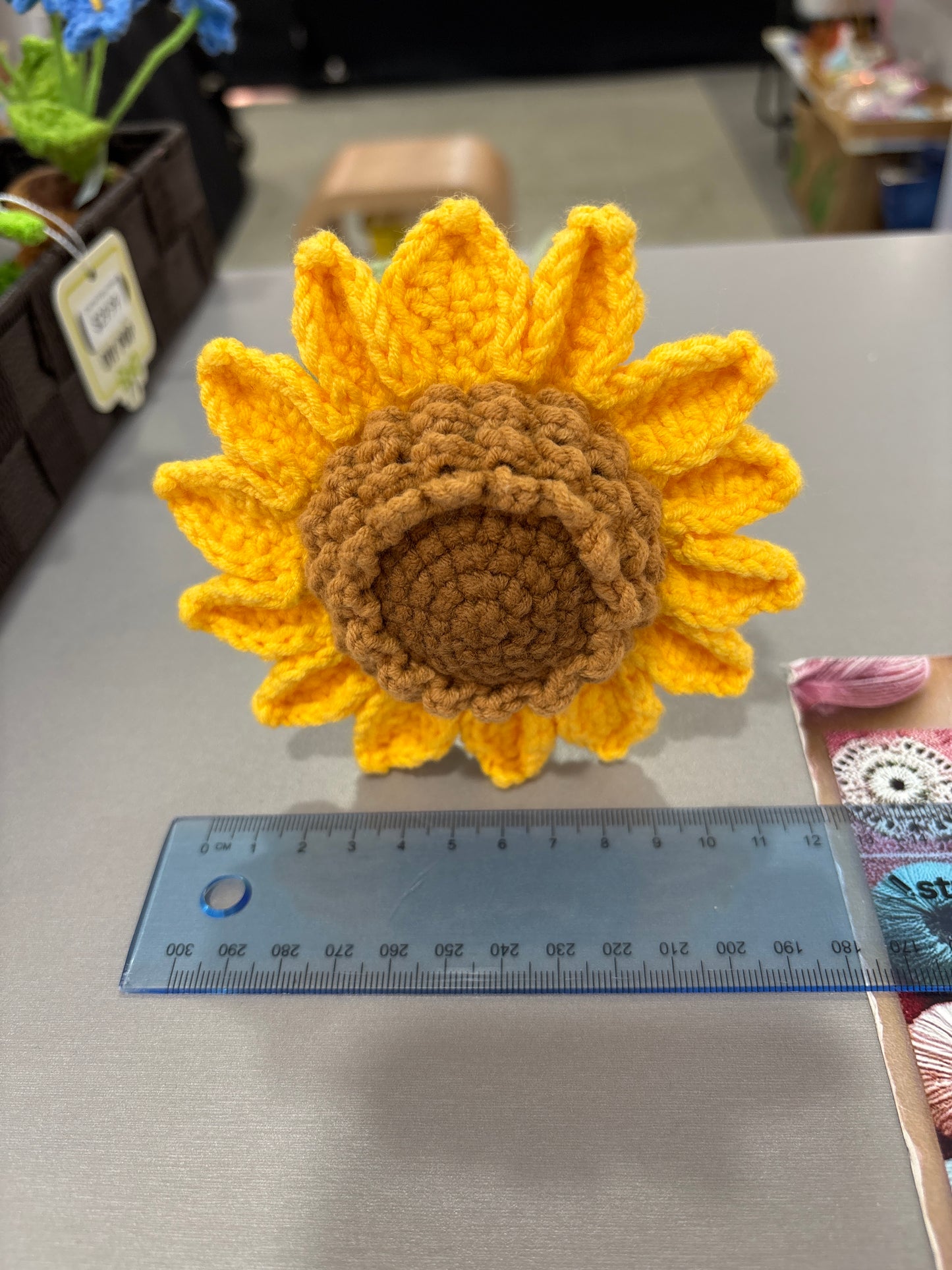 handmade crochet sunflower