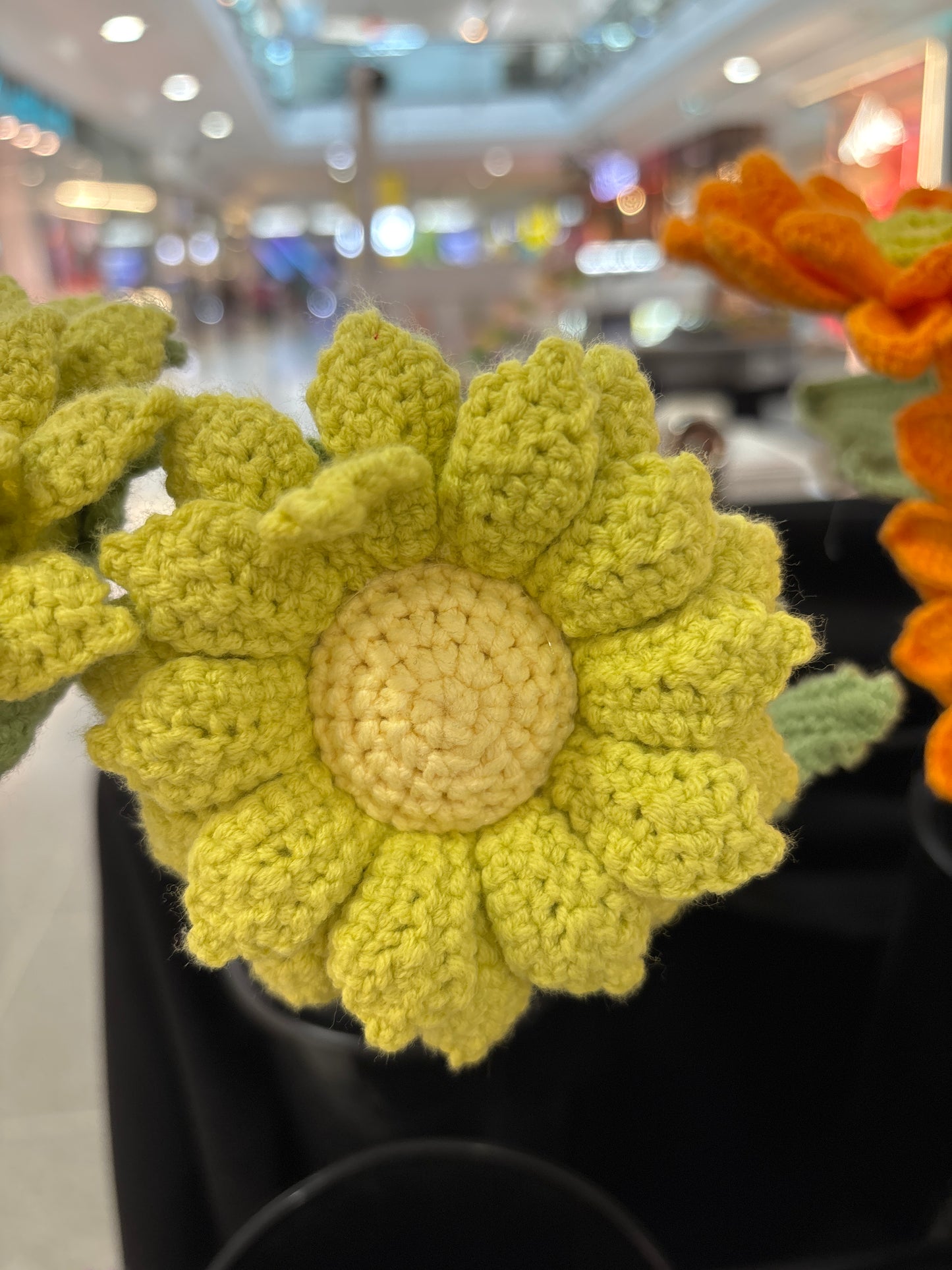 handmade crochet sunflower