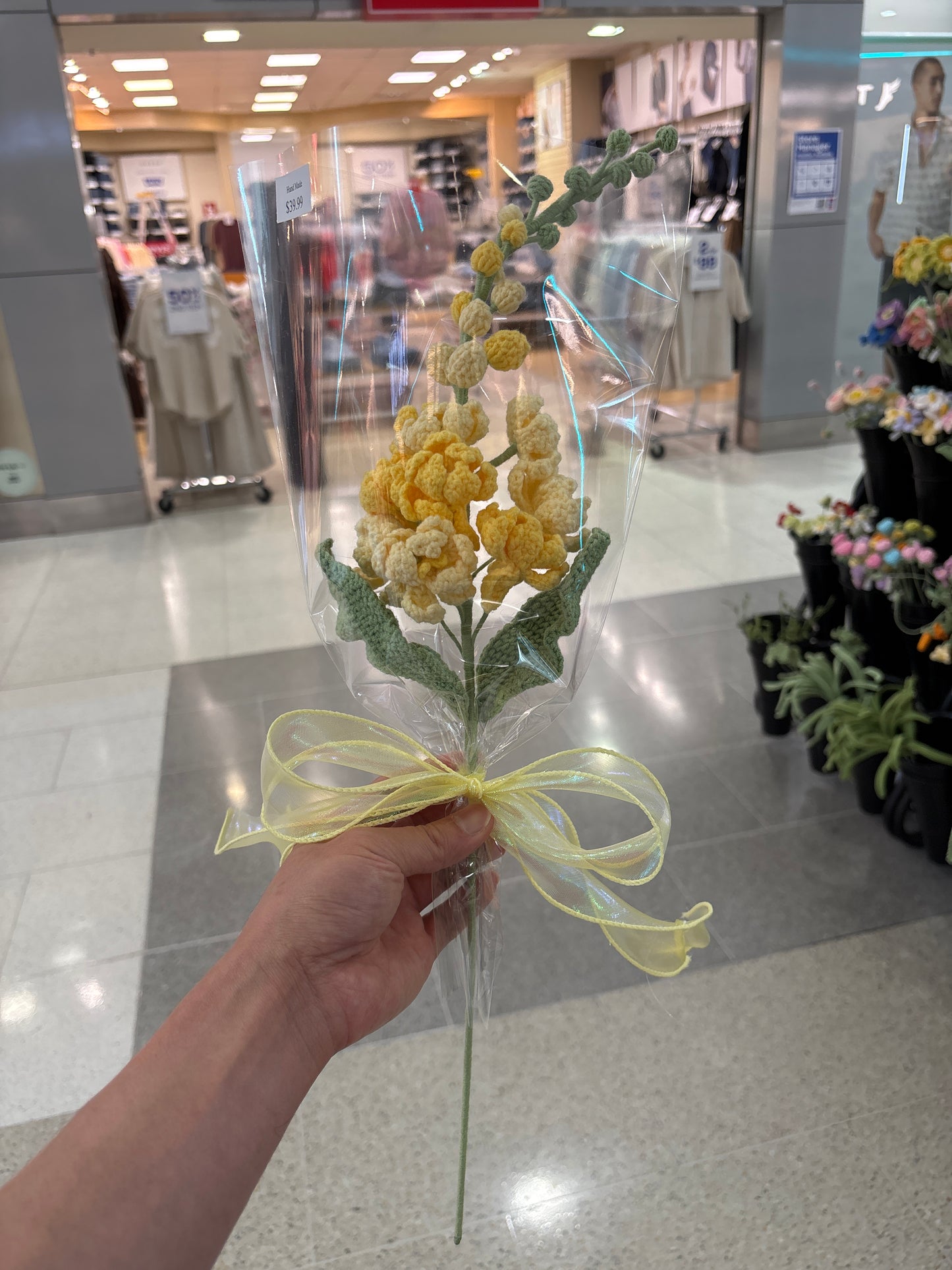 handmade crochet Delphinium flower