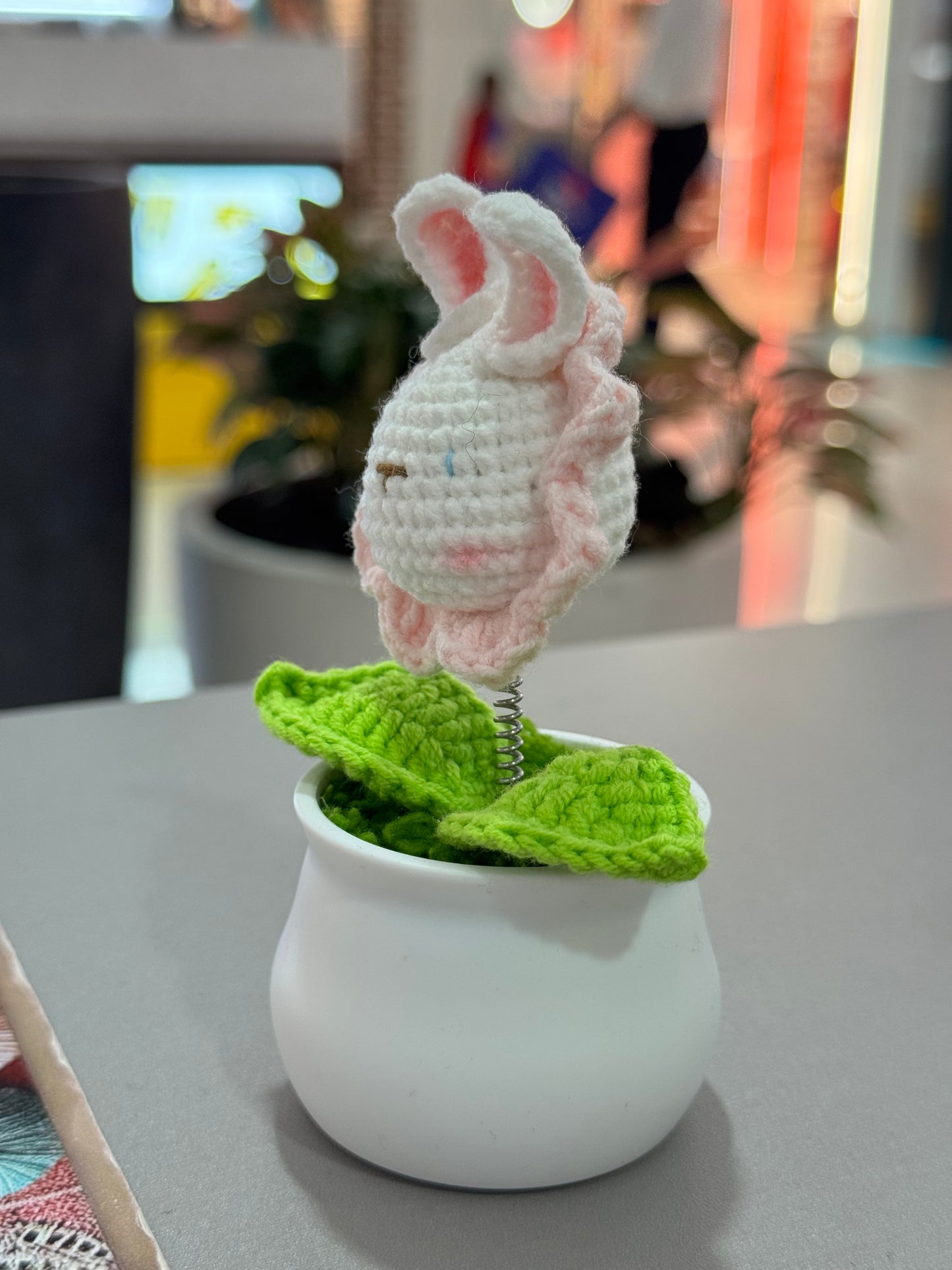 Handmade Crochet Potted Rabbit Flower