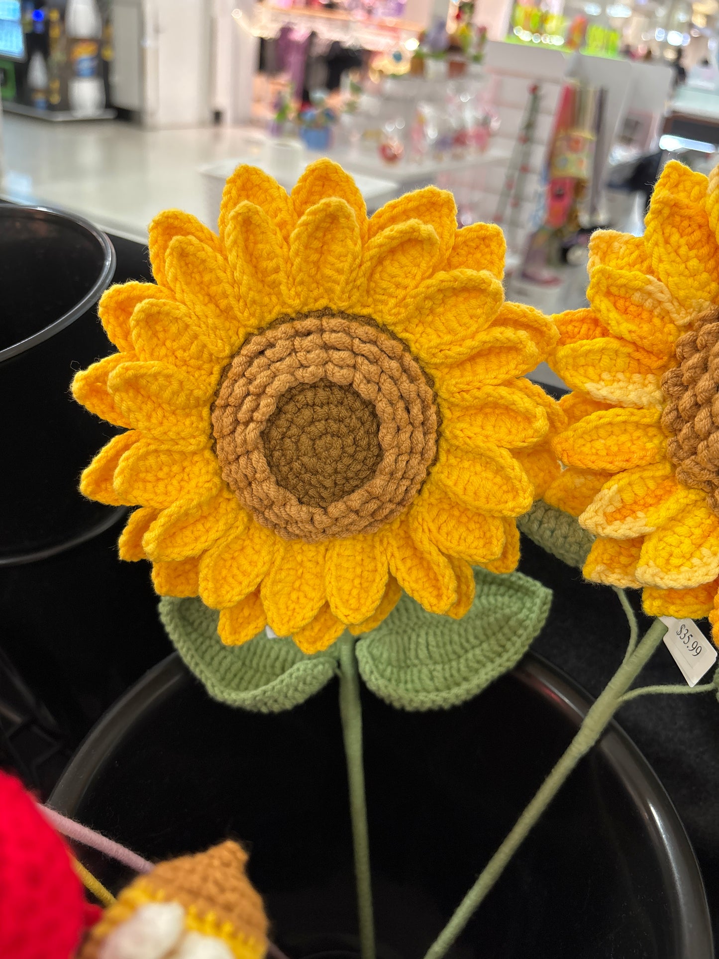 handmade crochet sunflower