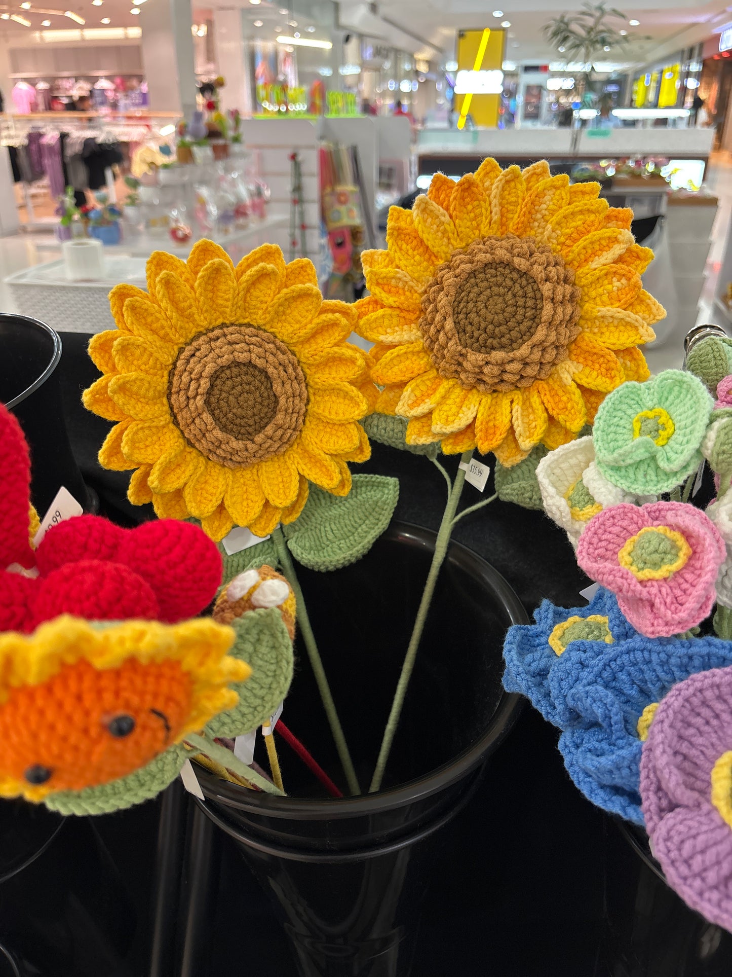 handmade crochet sunflower