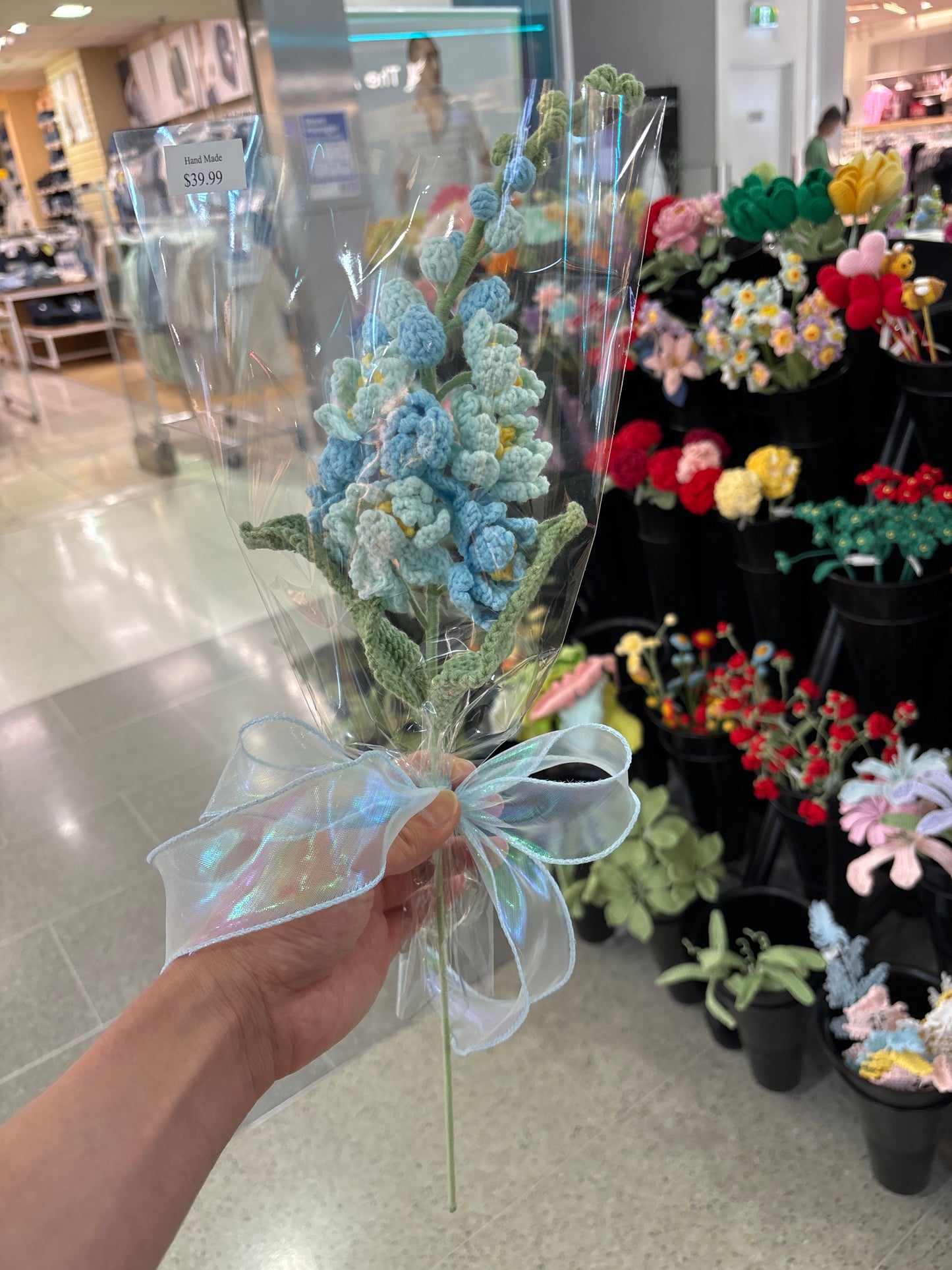 handmade crochet Delphinium flower