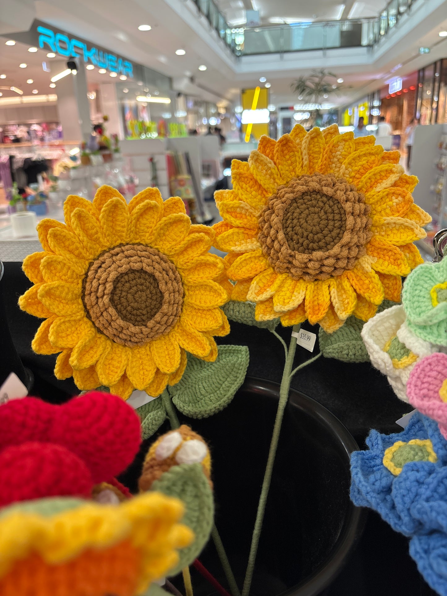 handmade crochet sunflower