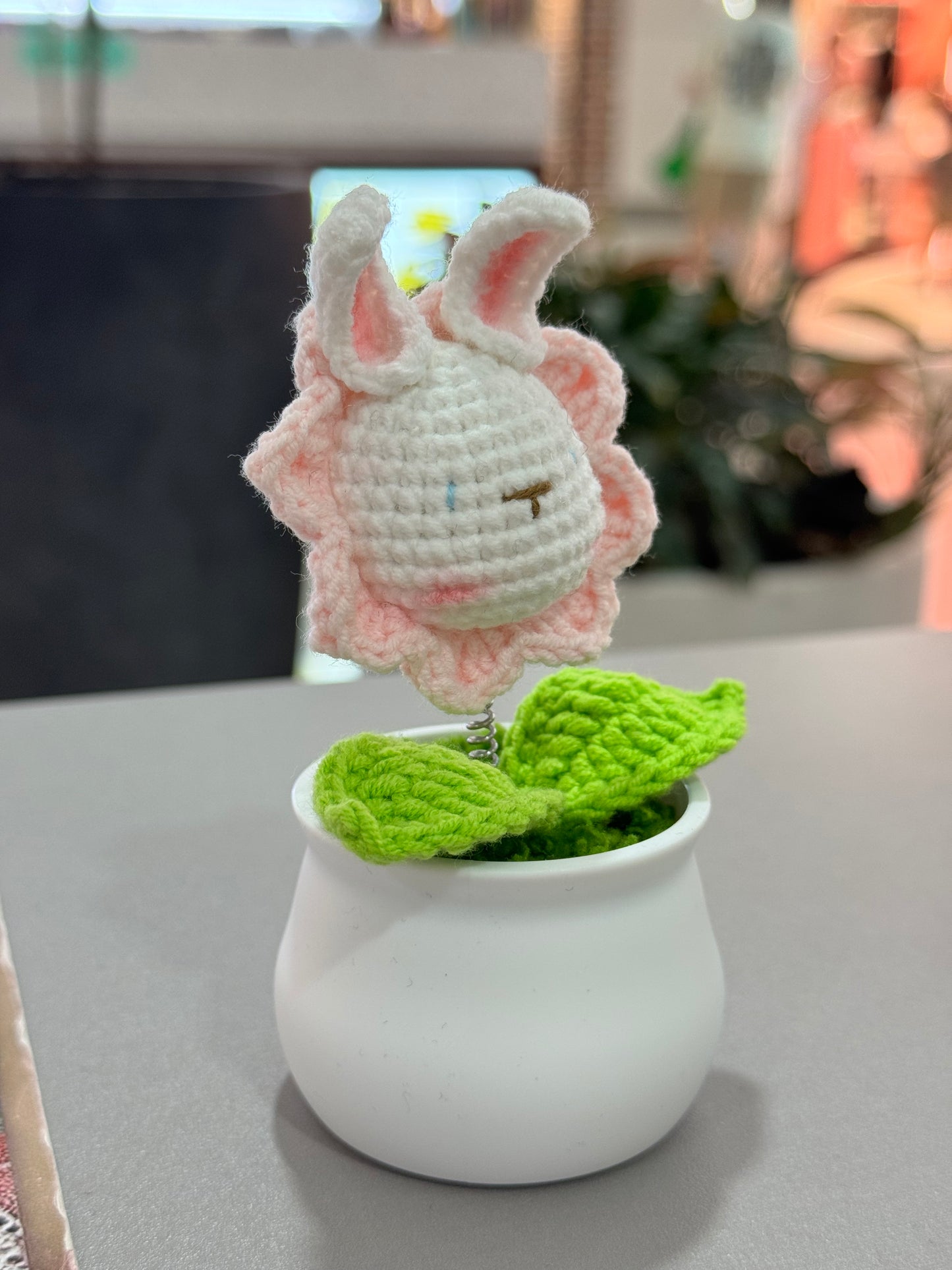 Handmade Crochet Potted Rabbit Flower
