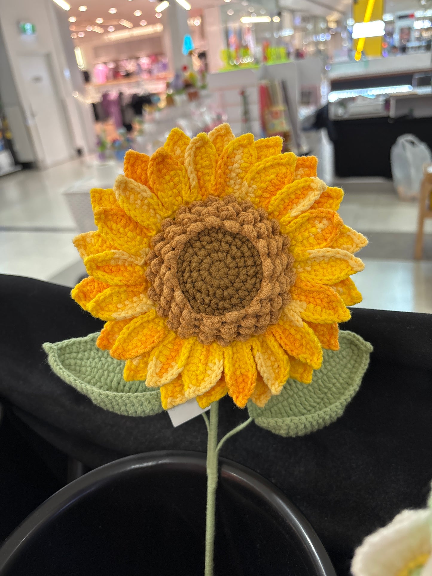 handmade crochet sunflower