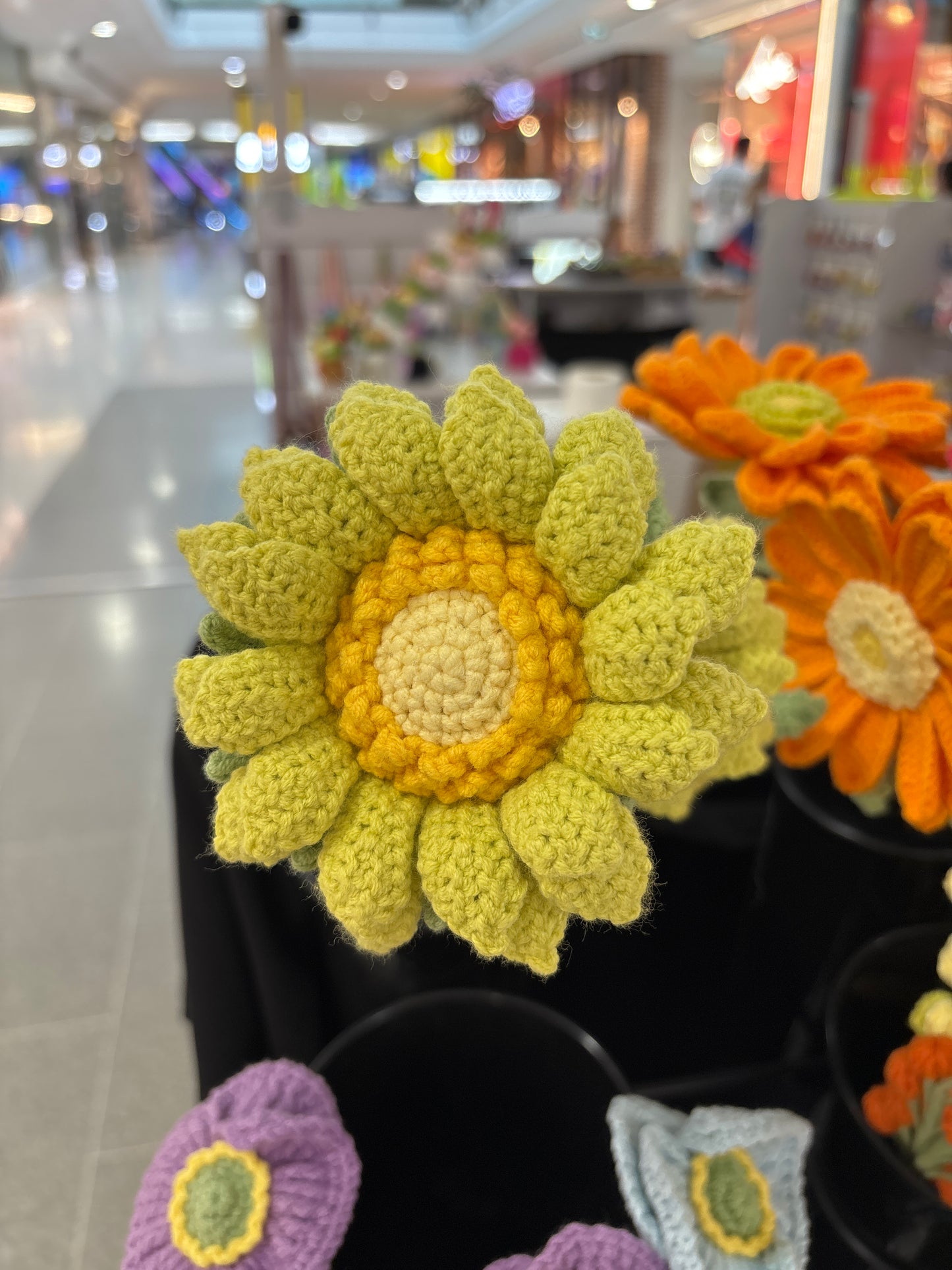 handmade crochet sunflower