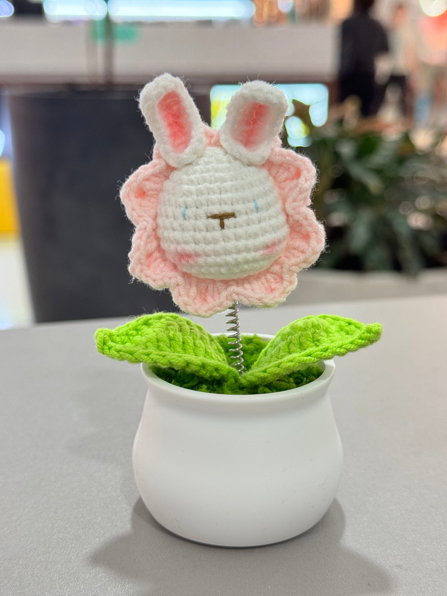 Handmade Crochet Potted Rabbit Flower