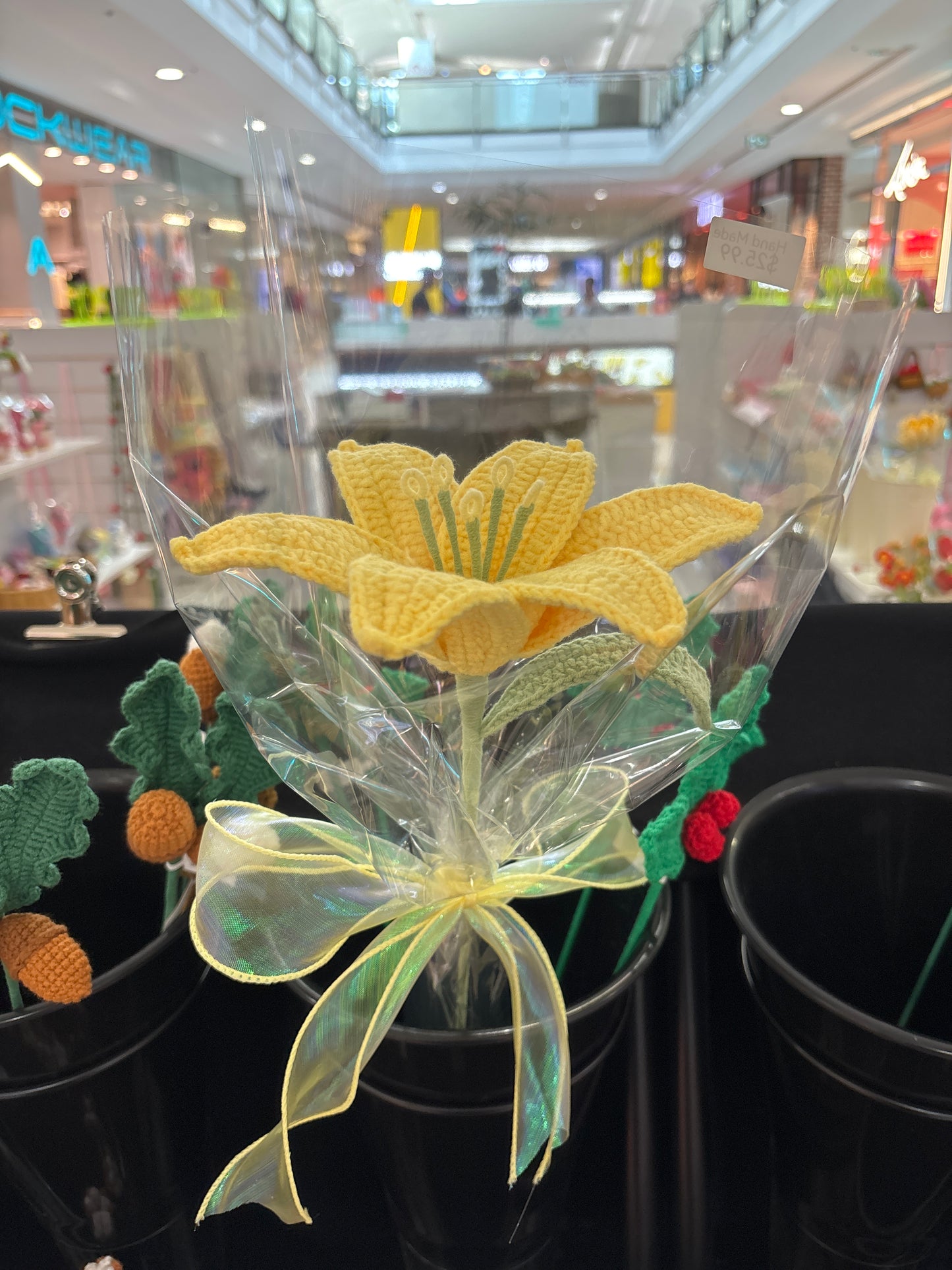Handmade crochet lily flower