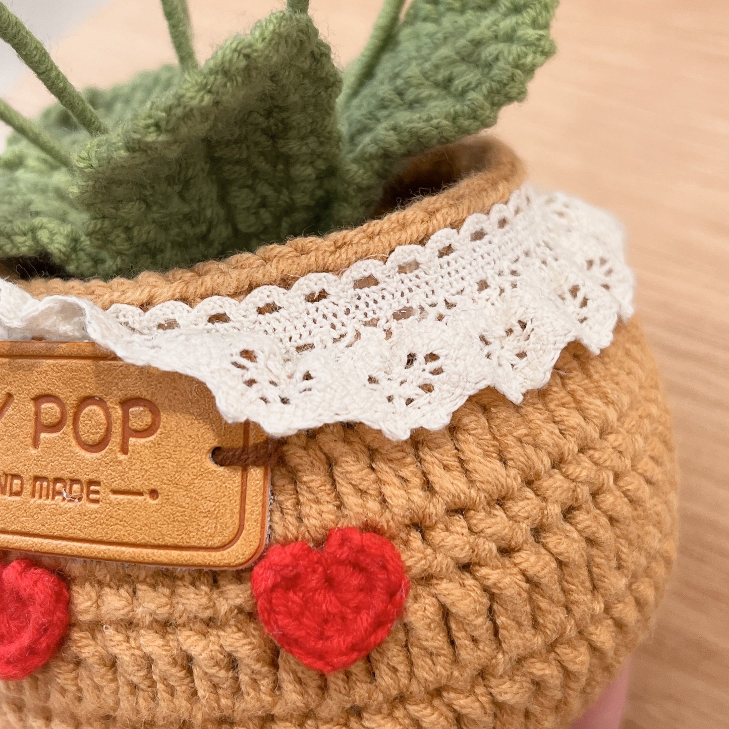 Handmade Crochet Rose Bouquet in Decorative Pot