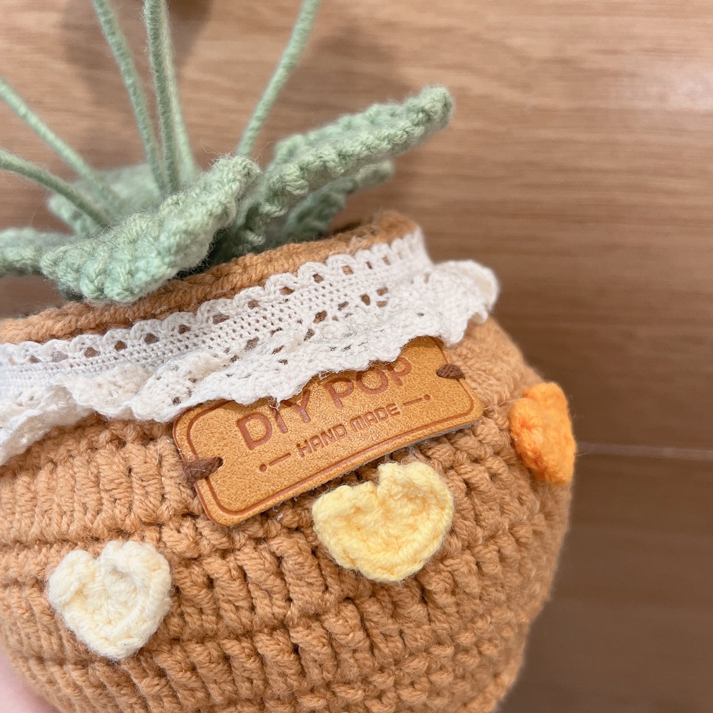 Handmade Crochet Rose Bouquet in Decorative Pot