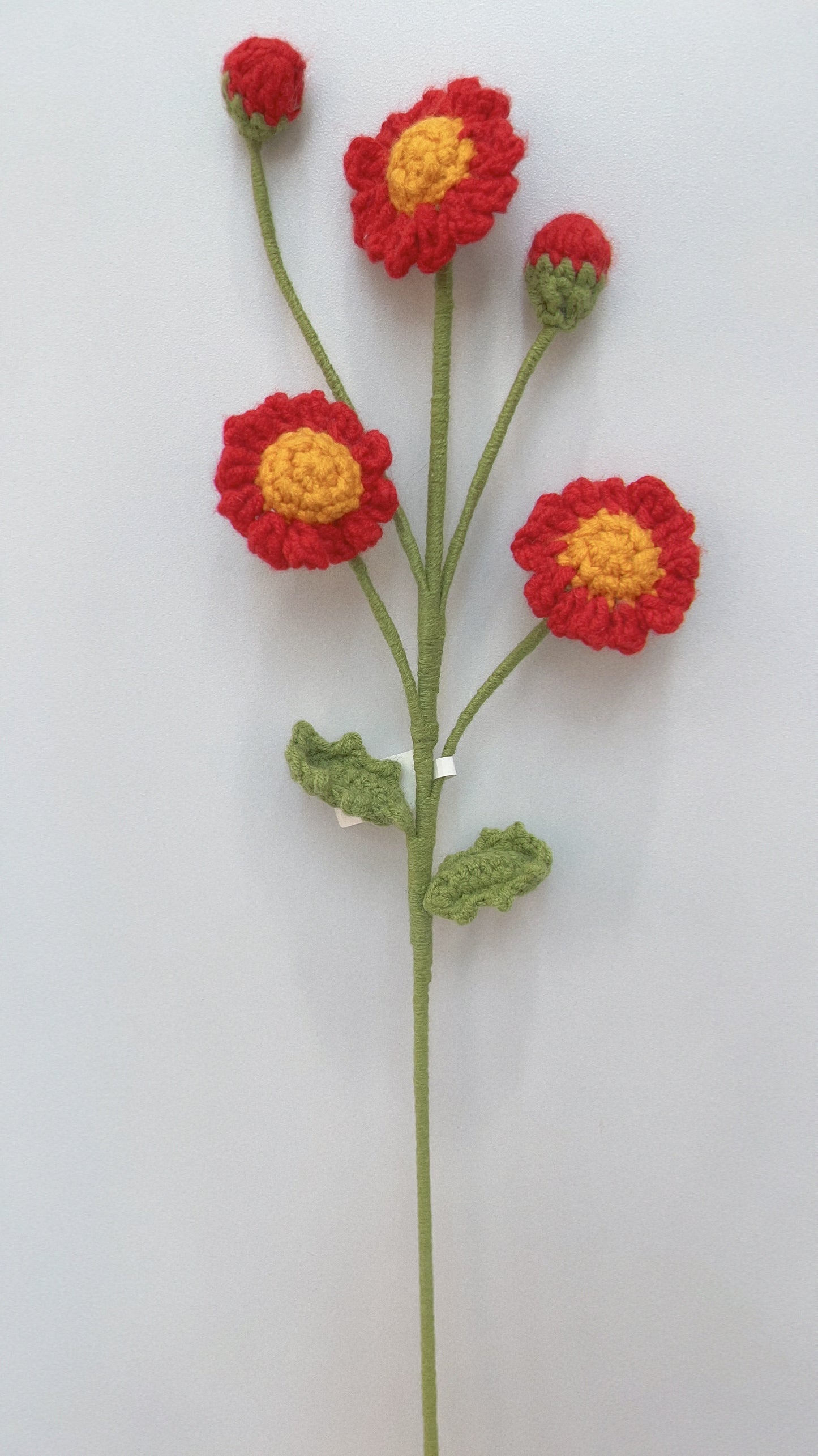 Handmade Crochet Daisy with Buds